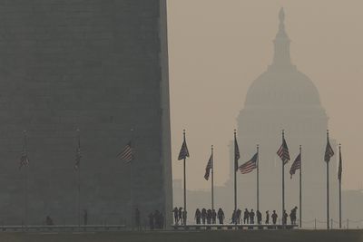 Smoke From Canadian Wildfires Blows South Creating Hazy Conditions On Large Swath Of Eastern U.S.