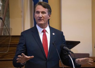RICHMOND, VA - JANUARY 10: Gov. Glenn Youngkin gives his State