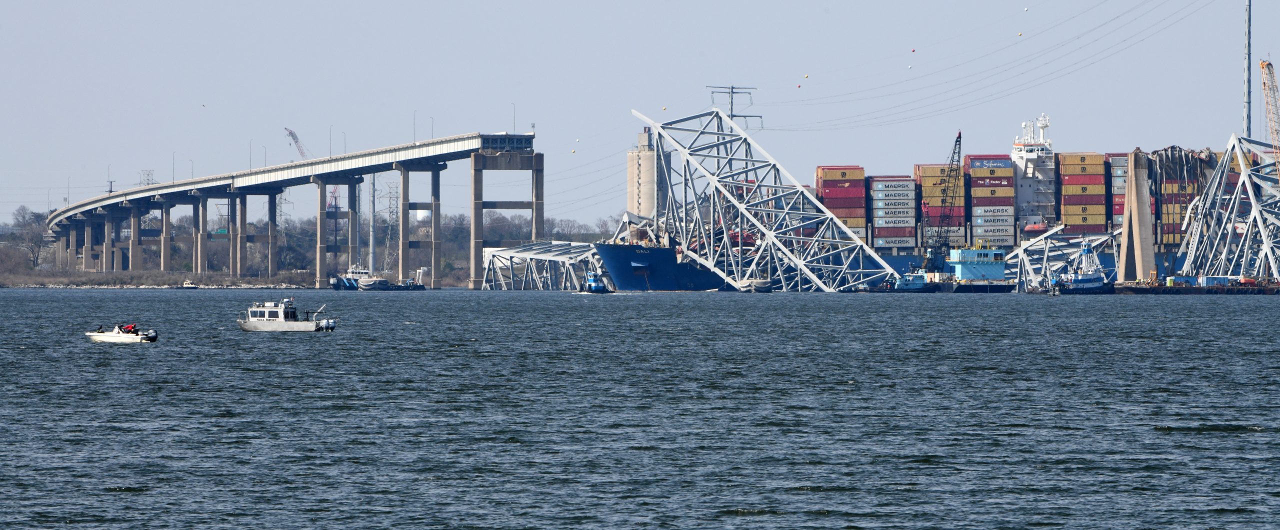 March 29, 2024: View of the Francis Scott Key Bridge...