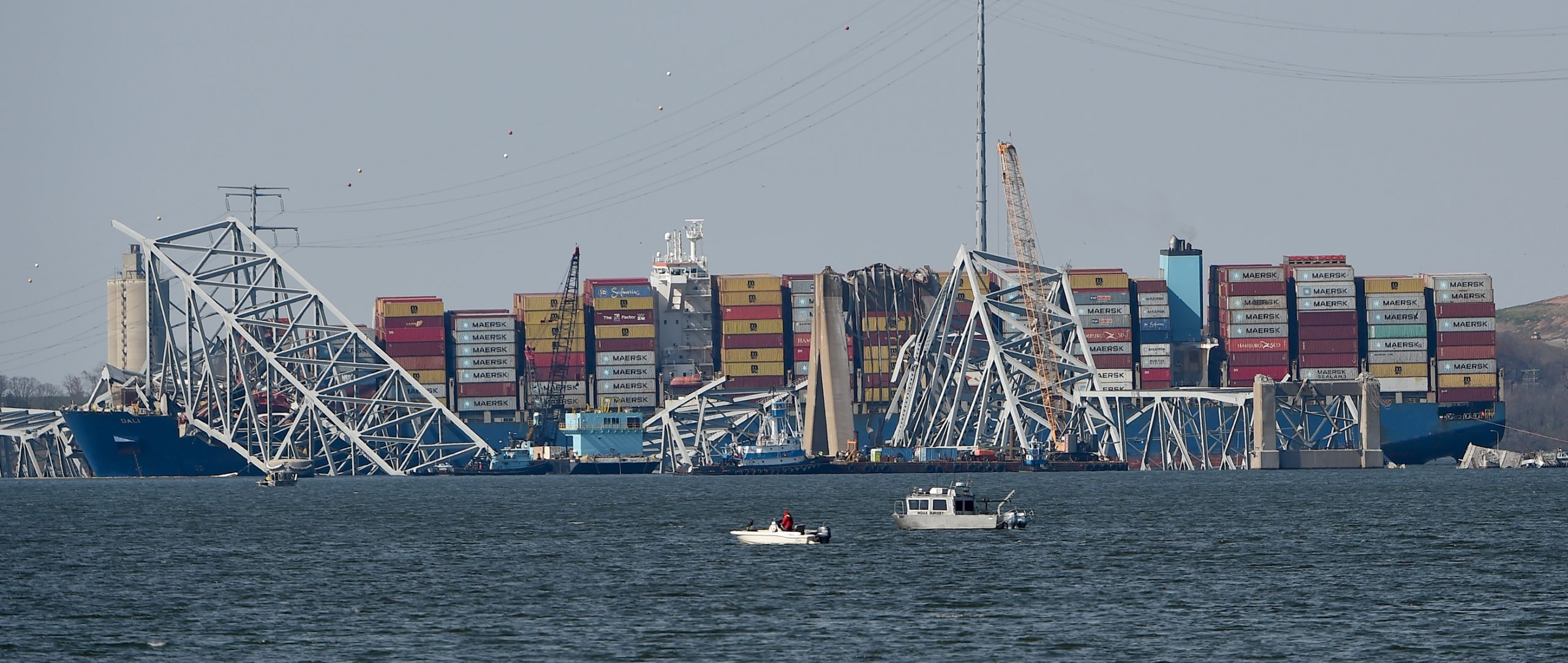 March 29, 2024: View of the Francis Scott Key Bridge...