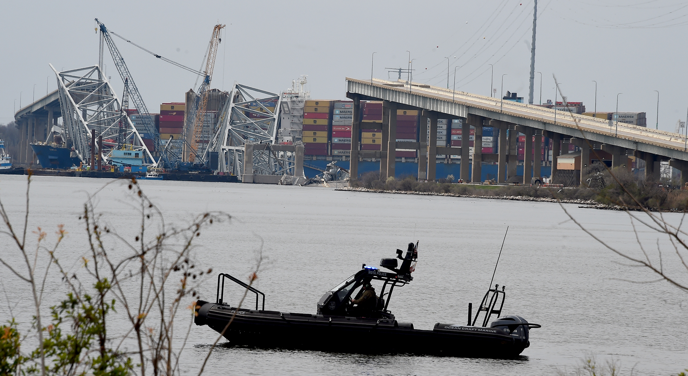 March 29, 2024: A view of the Francis Scott Key...