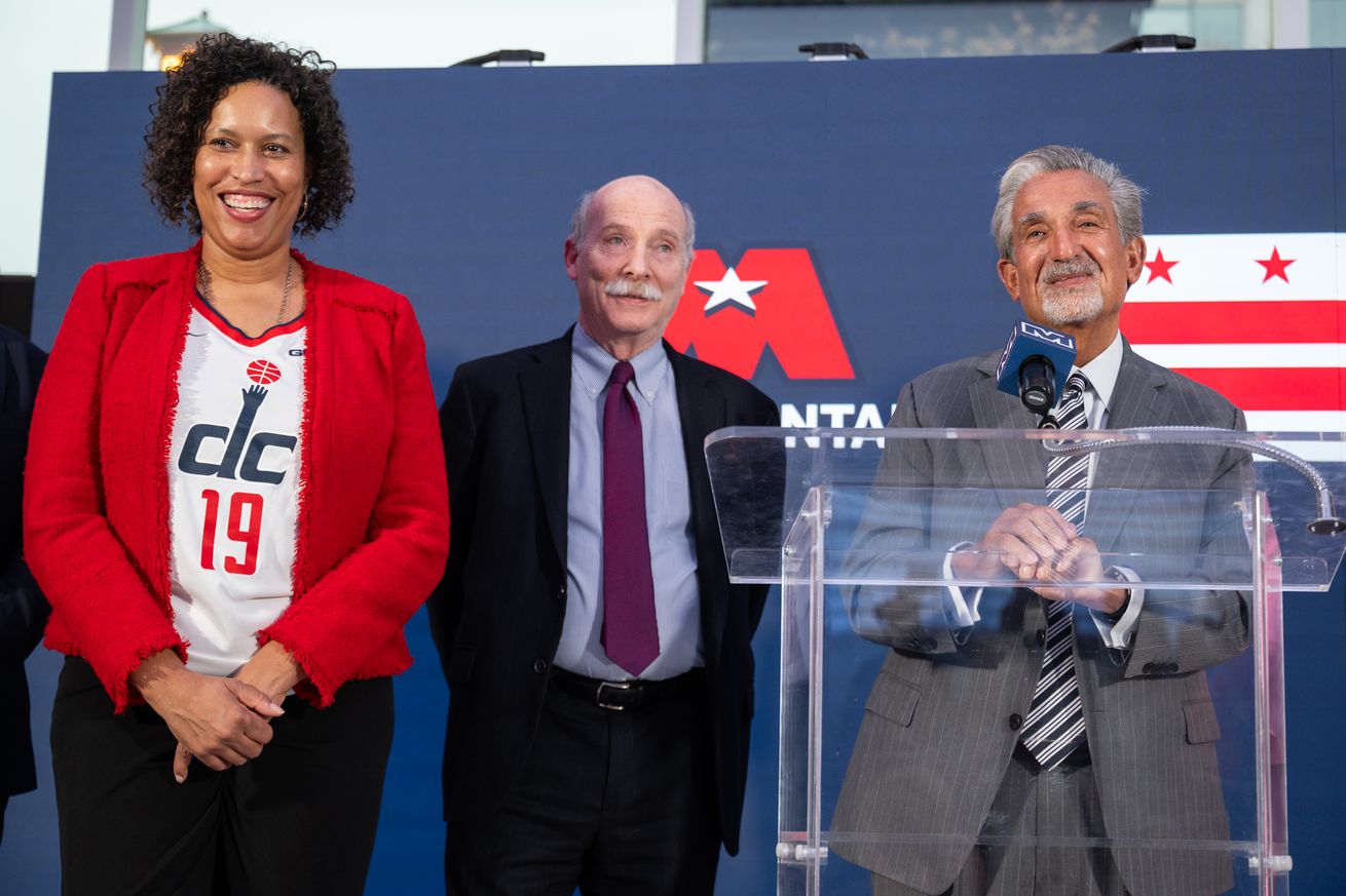 WASHINGTON, DC- MARCH 27: DC Mayor Muriel Bowser, Ted Leonsis,