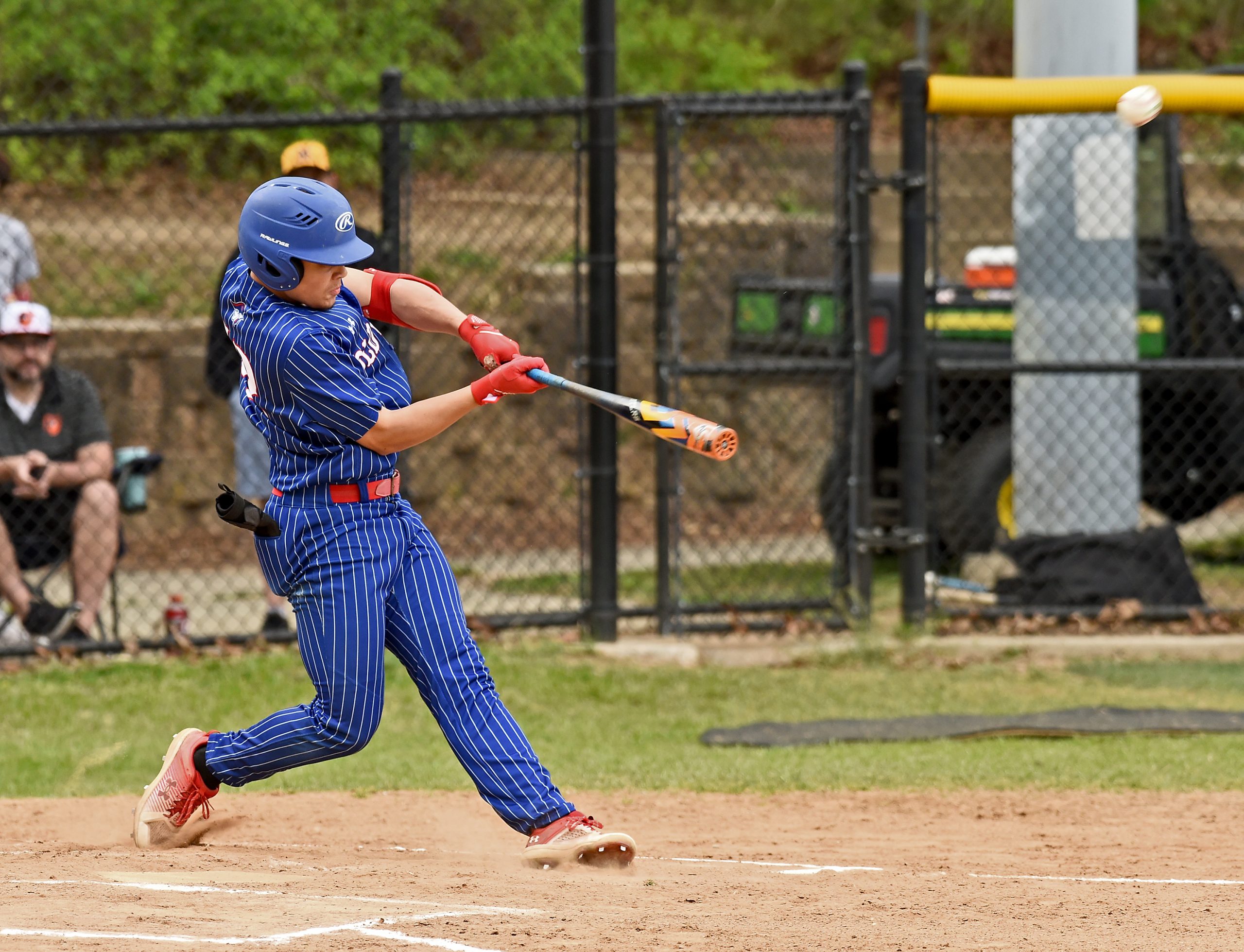 Old Mill’s Isaiah Howard doubles in the first inning. The...