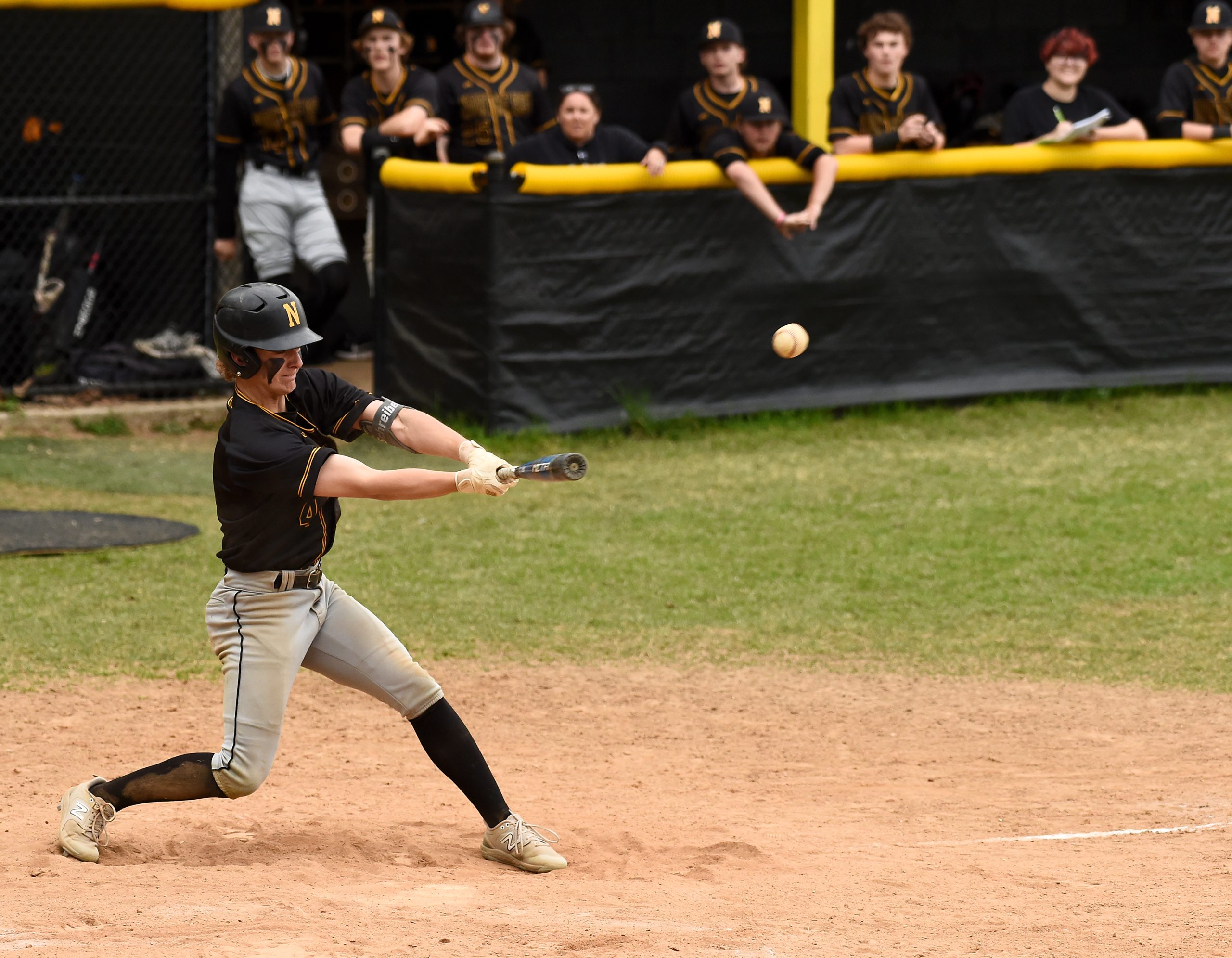 Northeast’s Jack Schreiber flies out in the sixth inning. The...