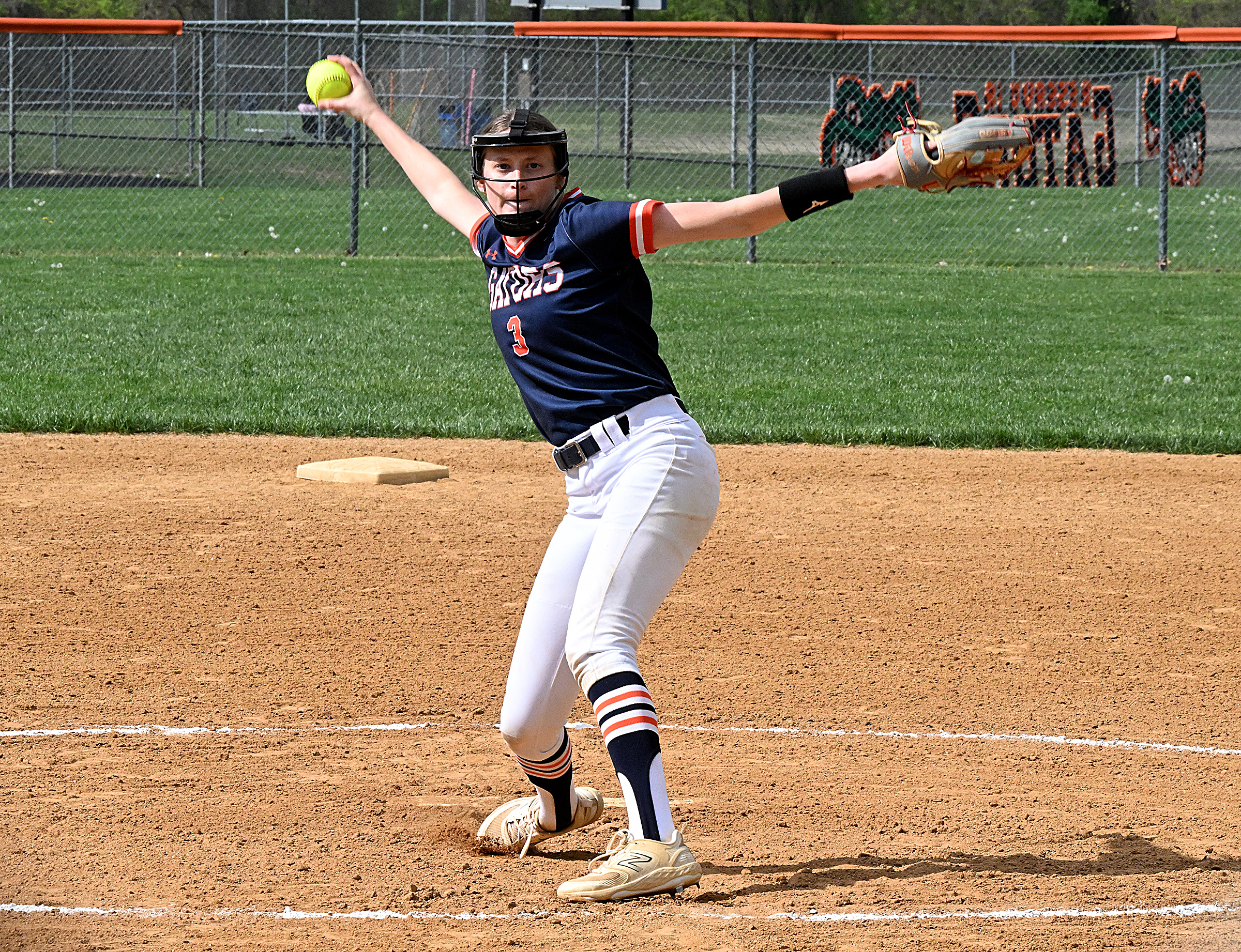 Reservoir starting pitcher #3, Abbie Frisvold. Reservoir vs. Glenelg softball...
