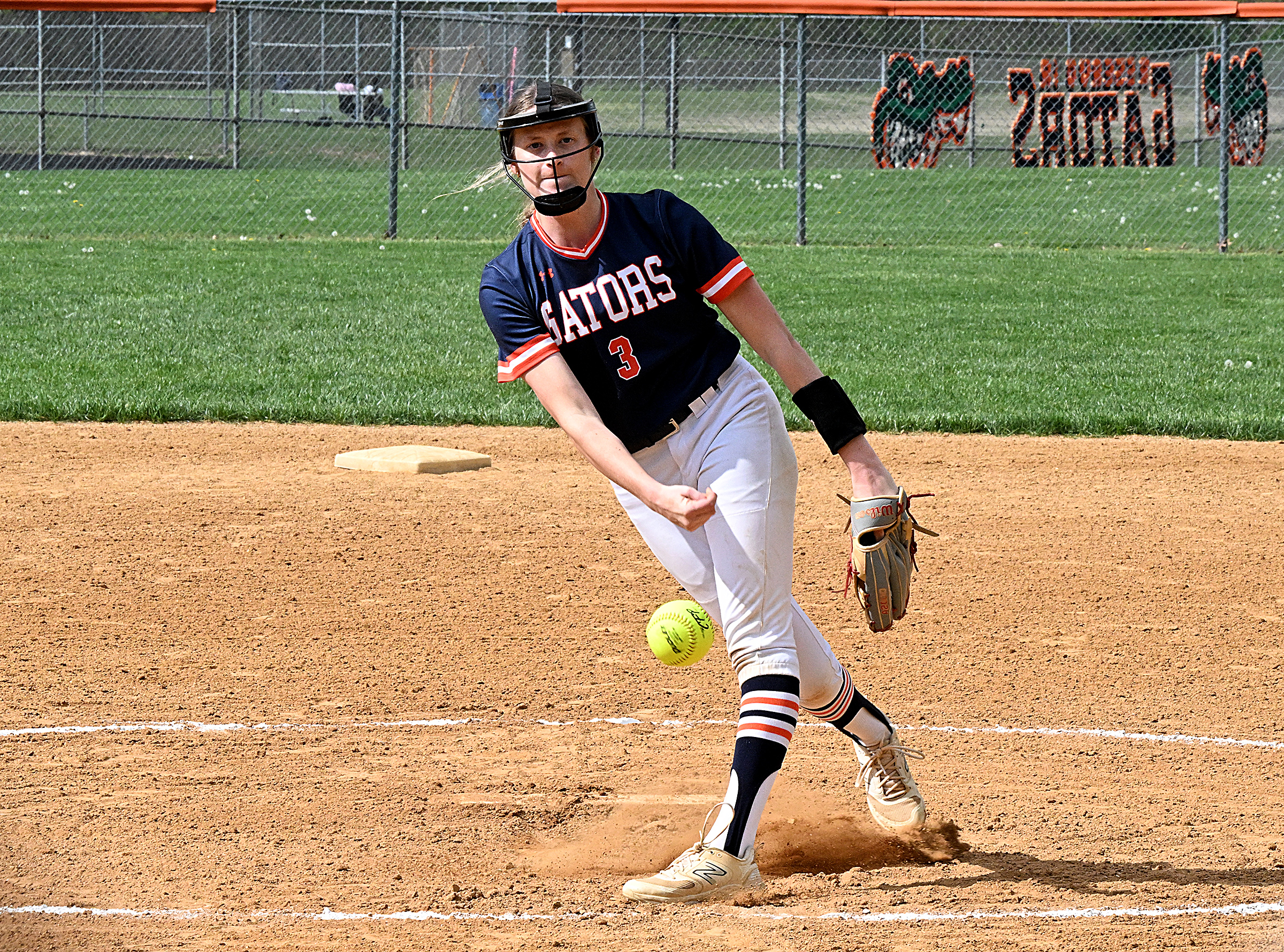 Reservoir starting pitcher #3, Abbie Frisvold. Reservoir vs. Glenelg softball...