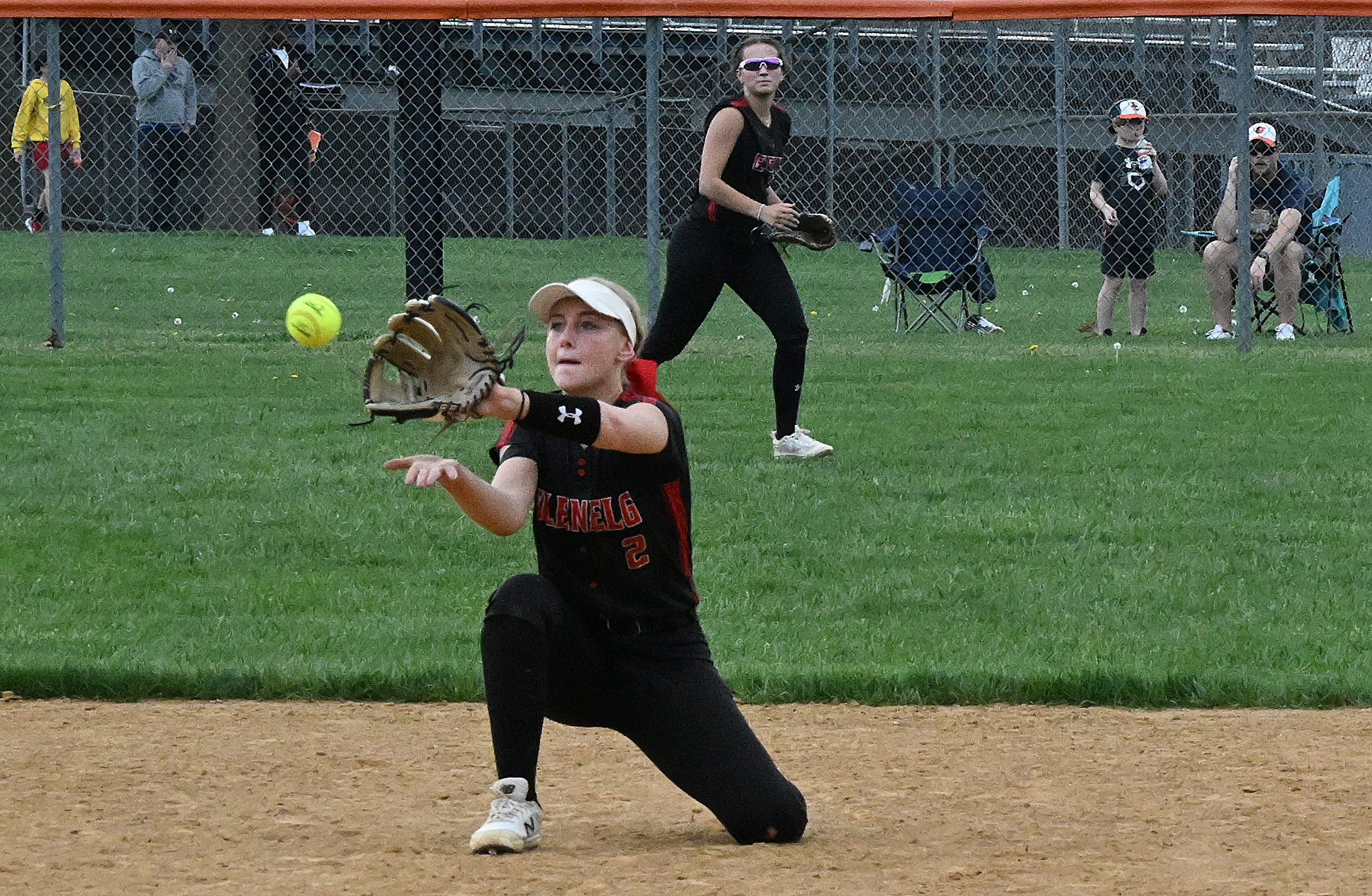 Glenelg #2, Rylie Thomas makes a play on a ground...