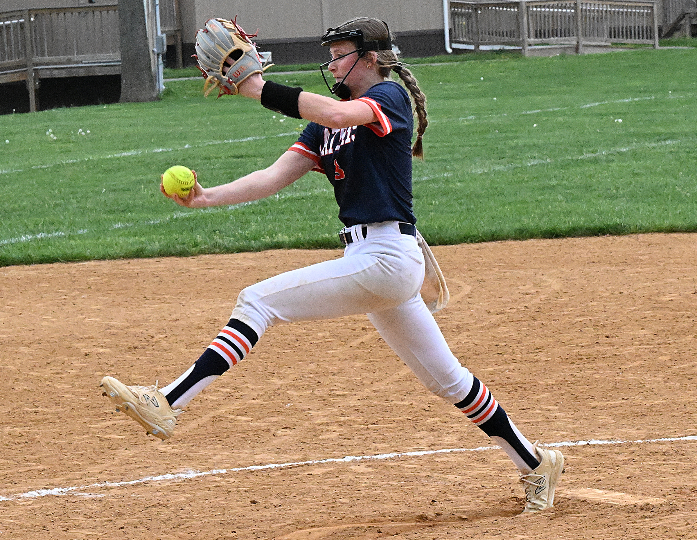 Reservoir starting pitcher #3, Abbie Frisvold. Reservoir vs. Glenelg softball...