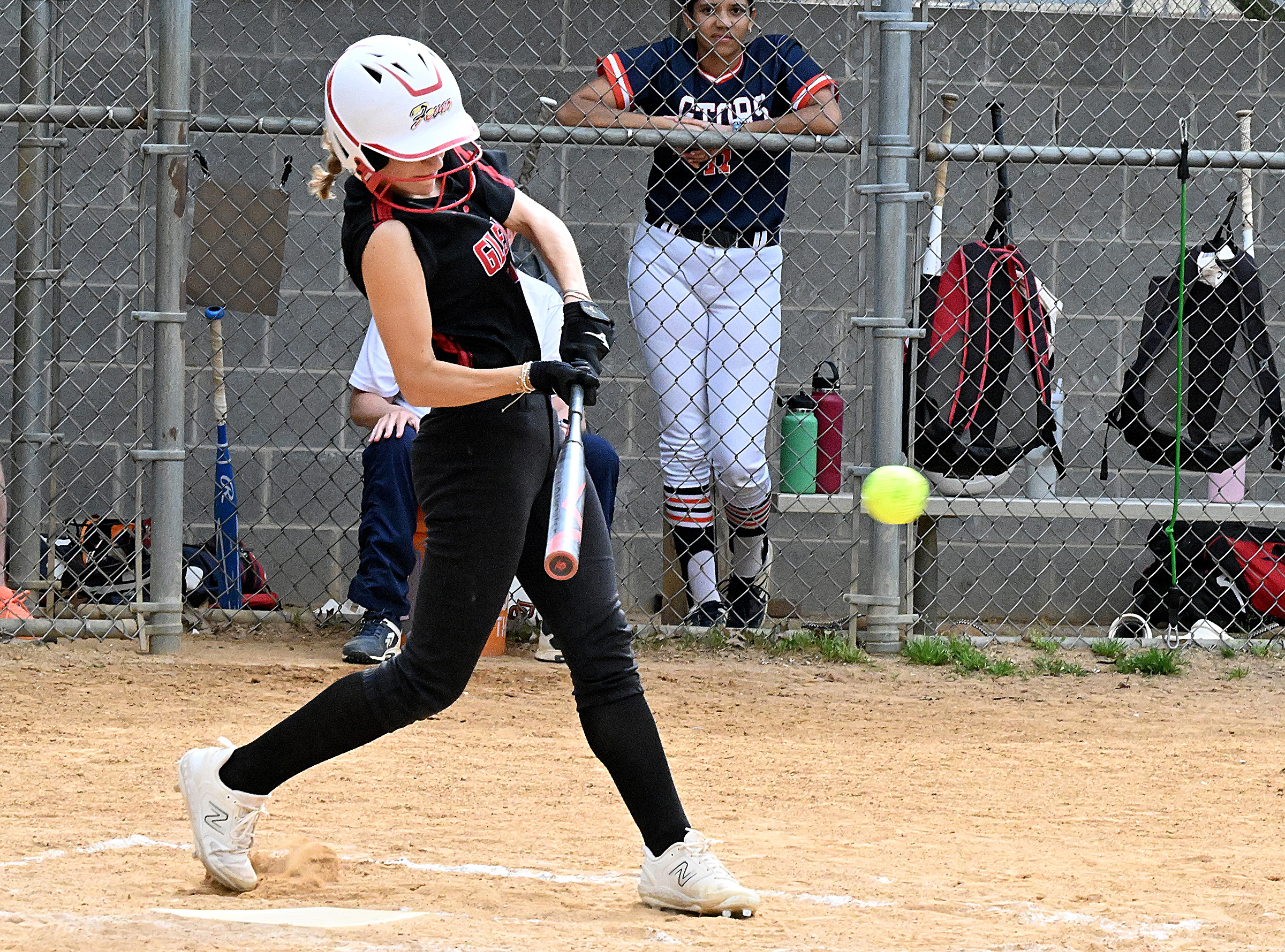 Glenelg #14, Madison Duignan hits a double to left in...