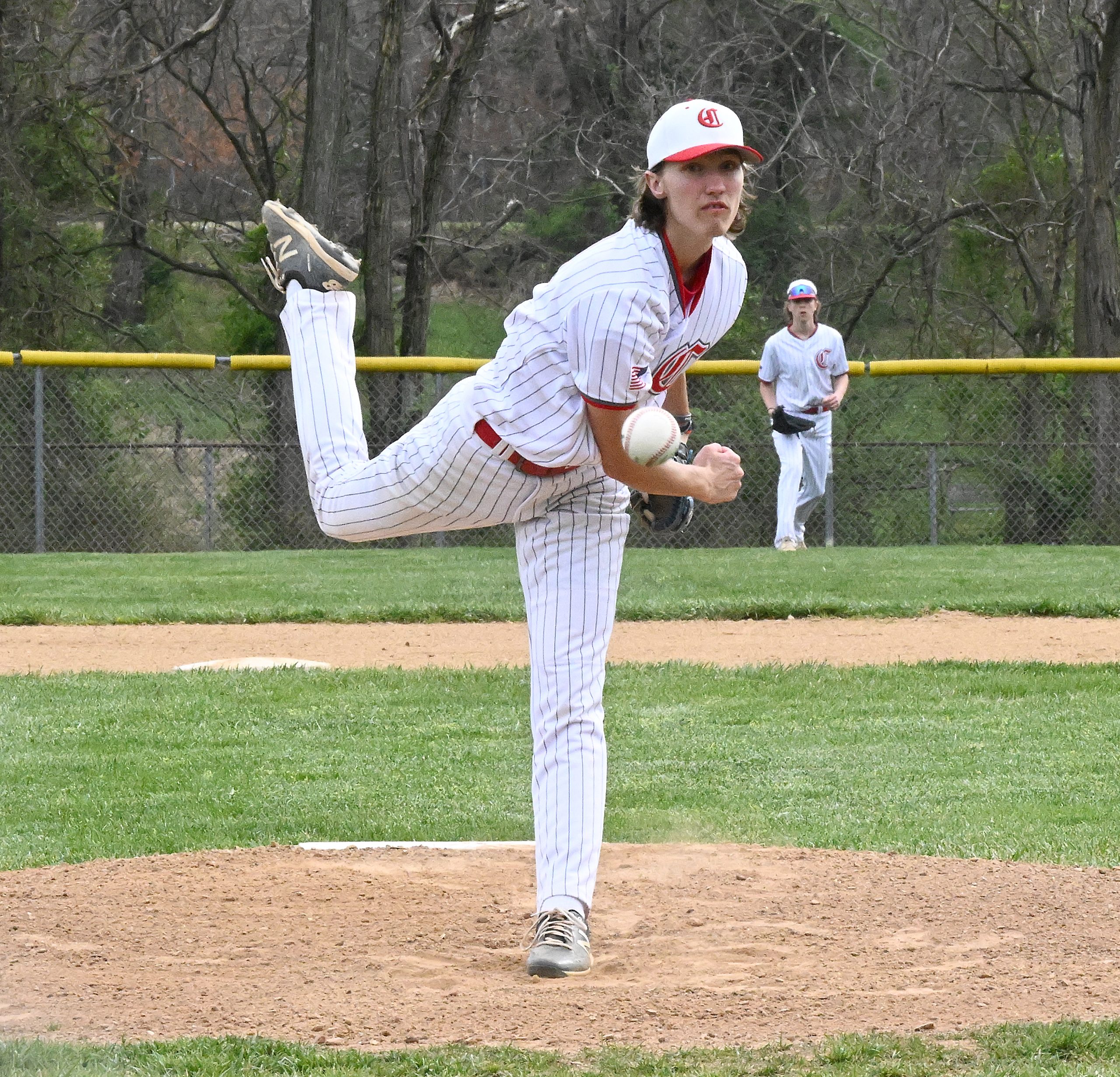 Centennial starting pitcher #21, Zach Harris. Centennial vs River Hill...