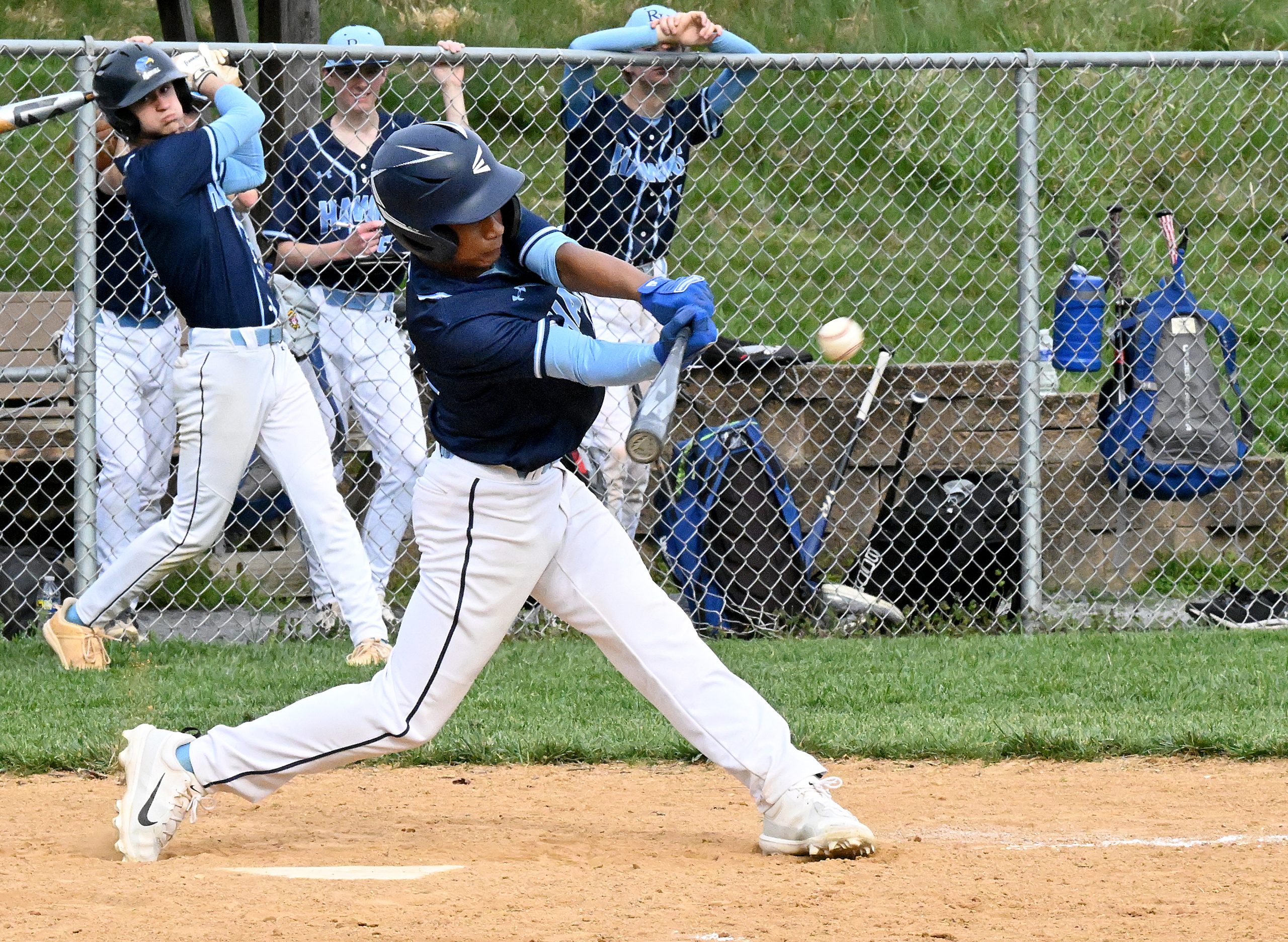 River Hill #22, Ethan McCoy center field shot to start...