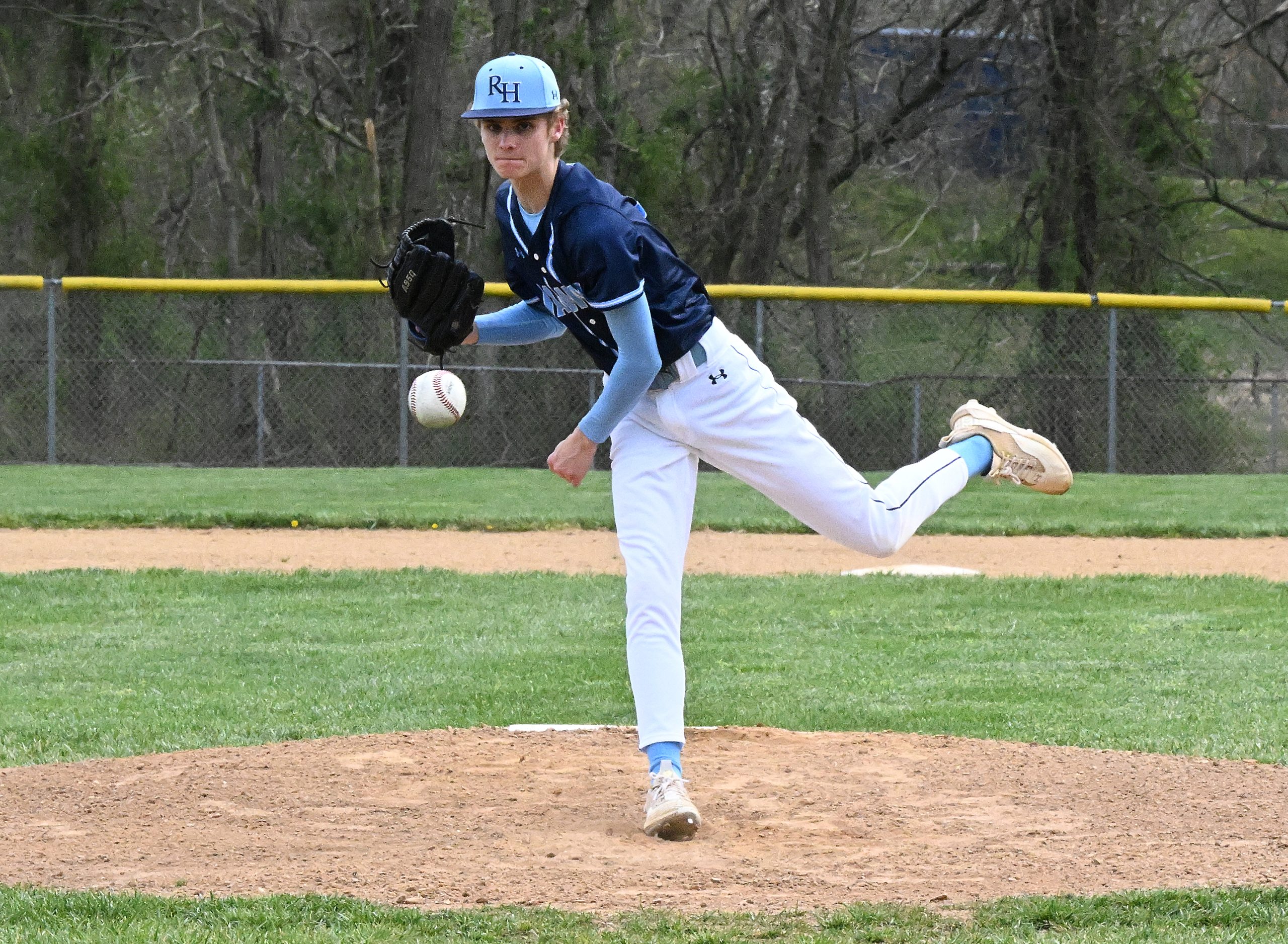 River Hill starting pitcher #11, Thomas Jayne. Centennial vs River...