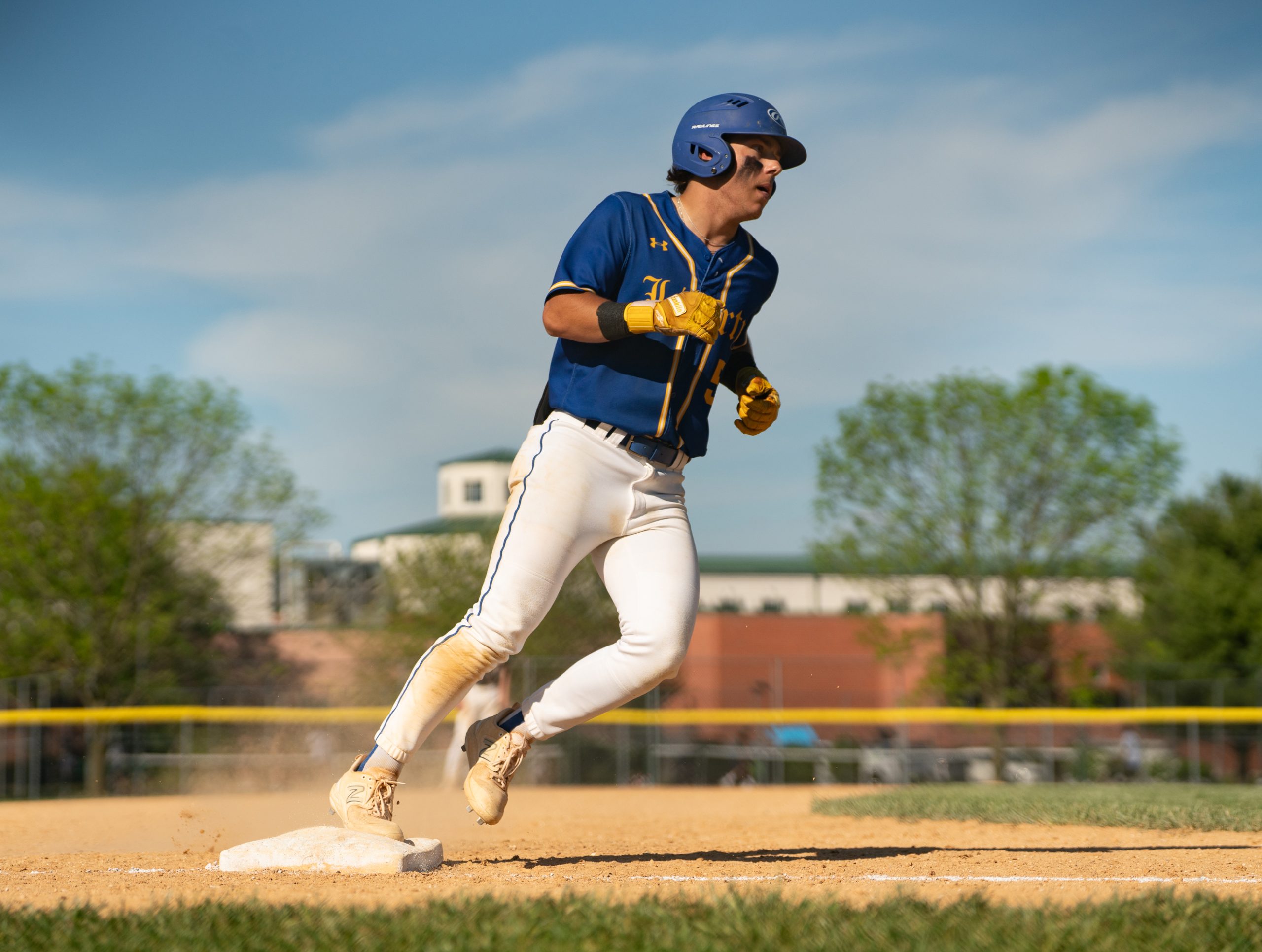 May 1, 2024 Liberty #5, N. Martin, touches third on...