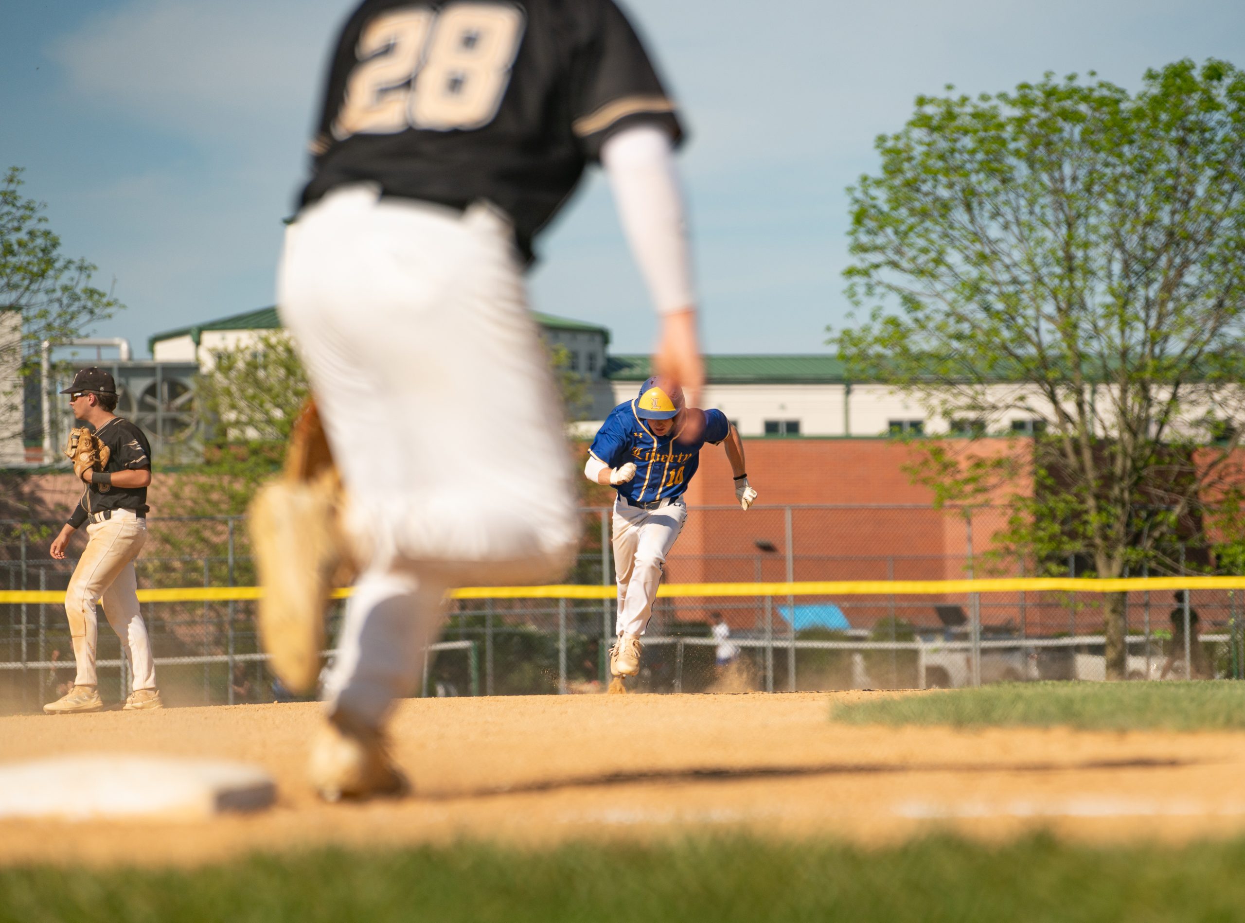 May 1, 2024 Liberty #10, M. Martin, rounds second on...