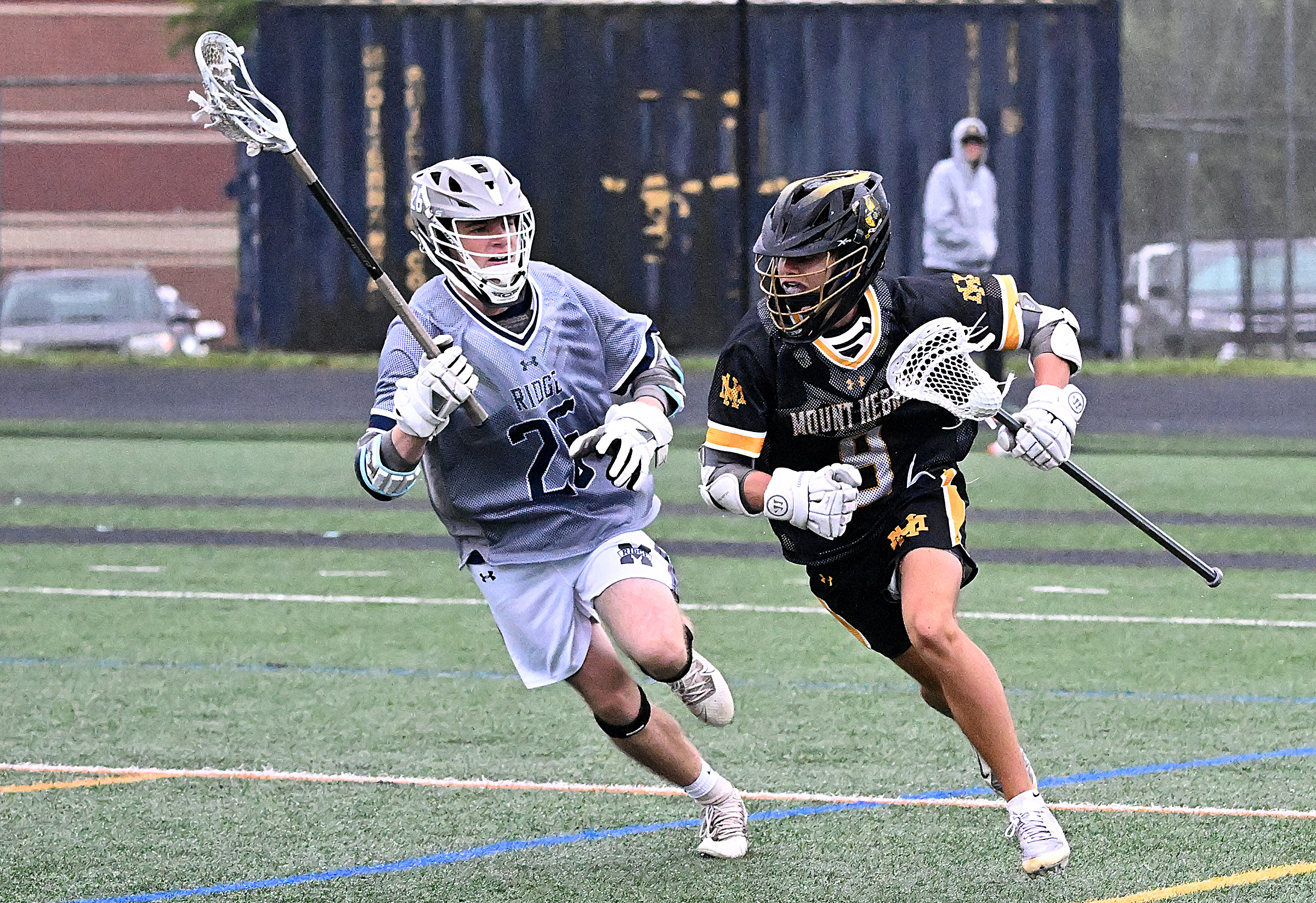 Mt. Hebron #9, Tyler Tangires sprints up the field, Marriotts...
