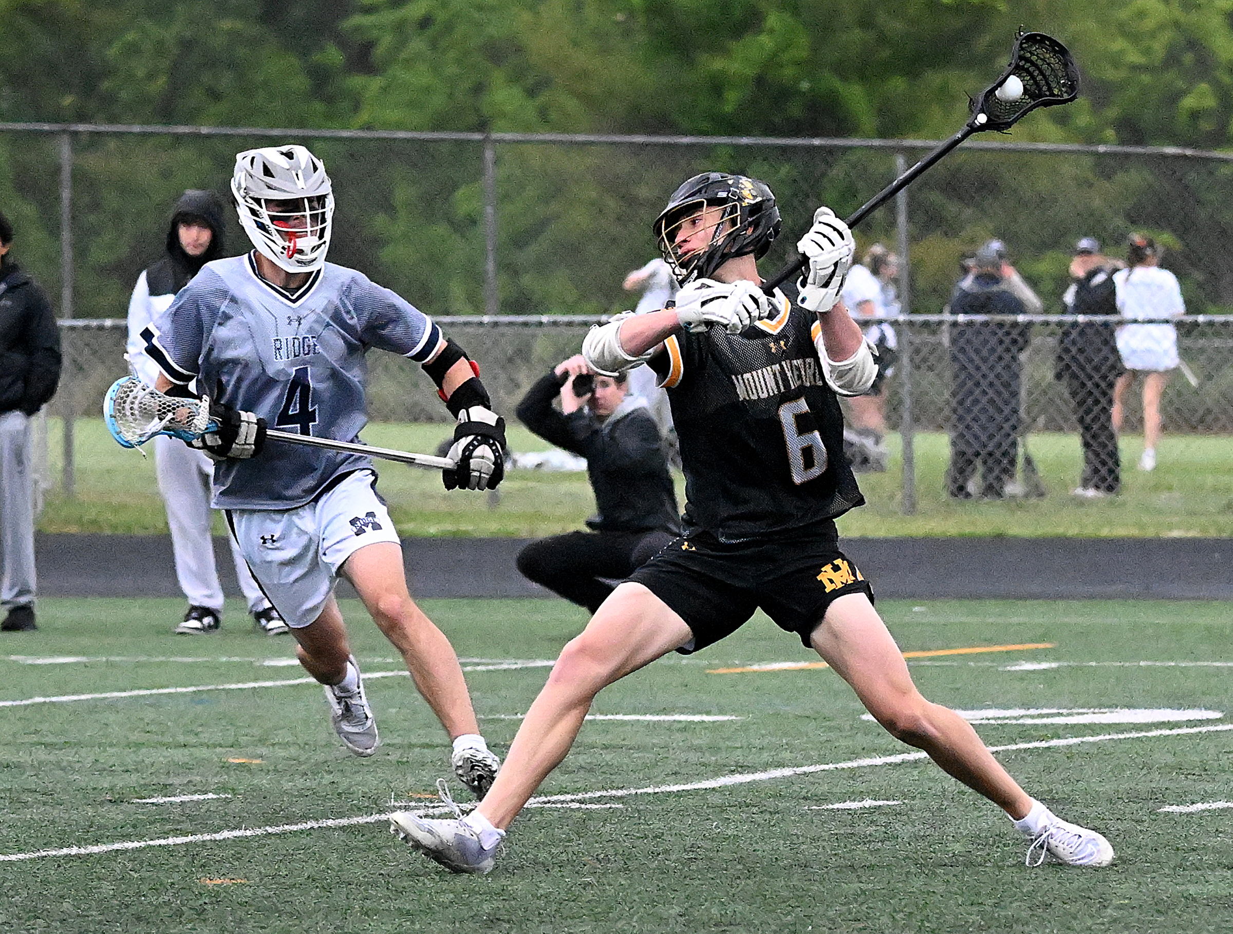 Mt. Hebron #6, Will Kettering fires a connon and scores...