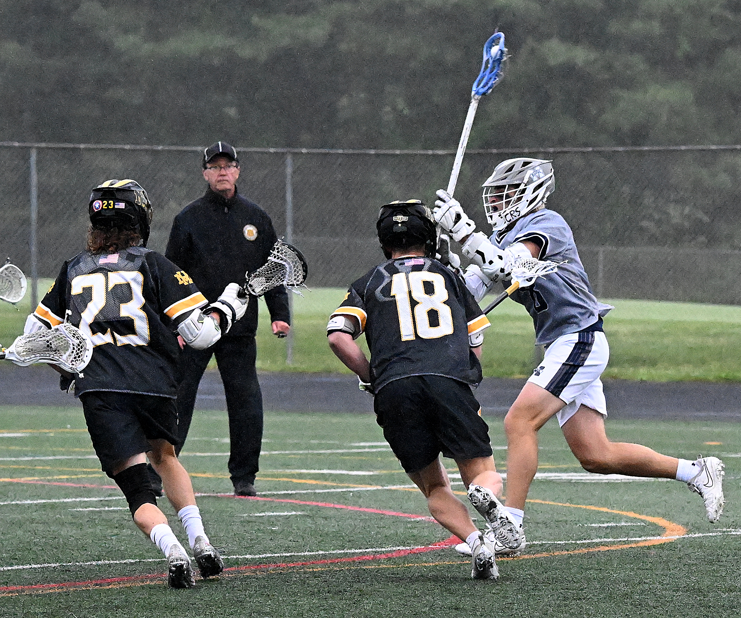 Marriotts Ridge #8, Michael Machiran shoots and scores in the...
