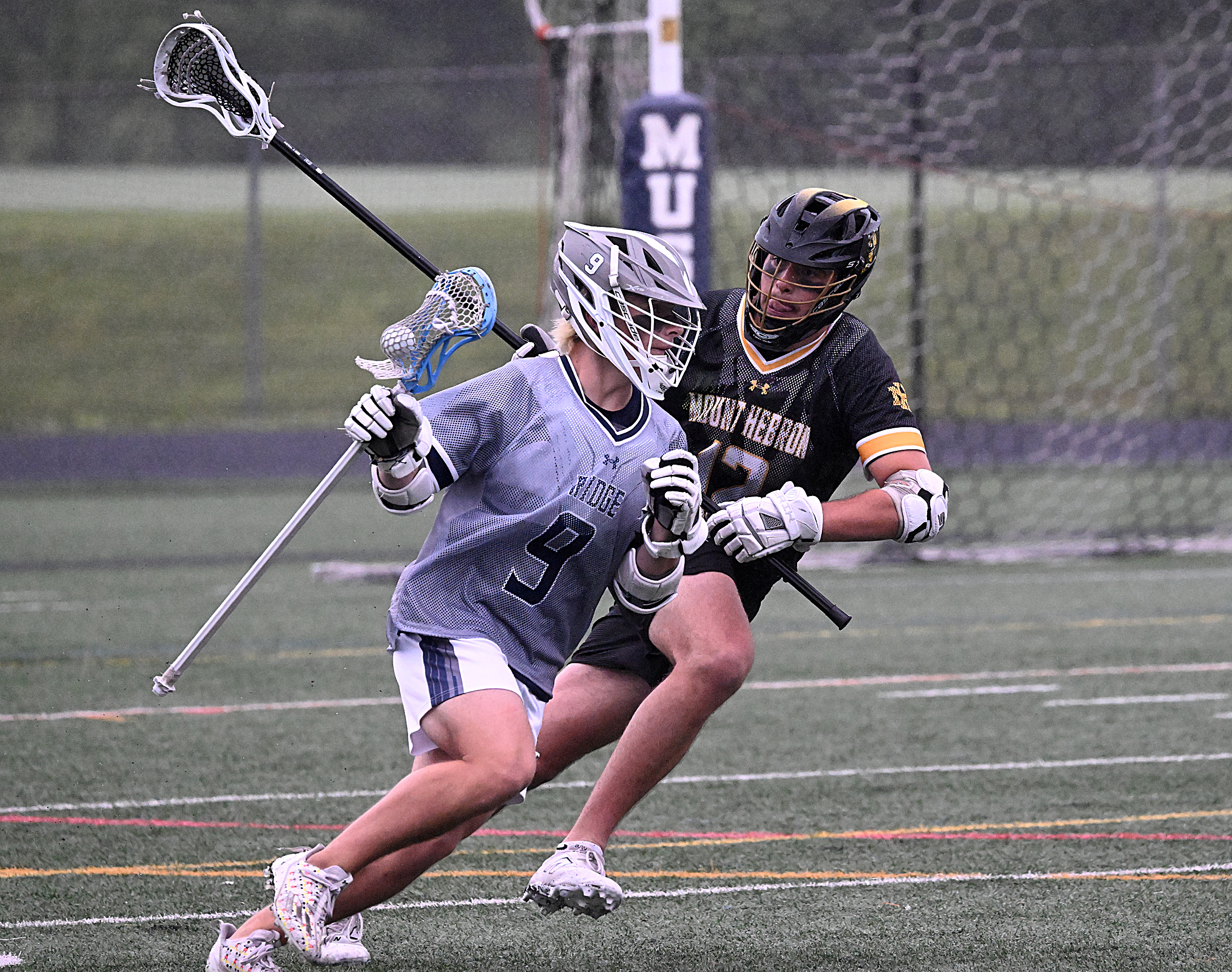 Marriotts Ridge #9 Christian Luke drives towards the net, Mt....