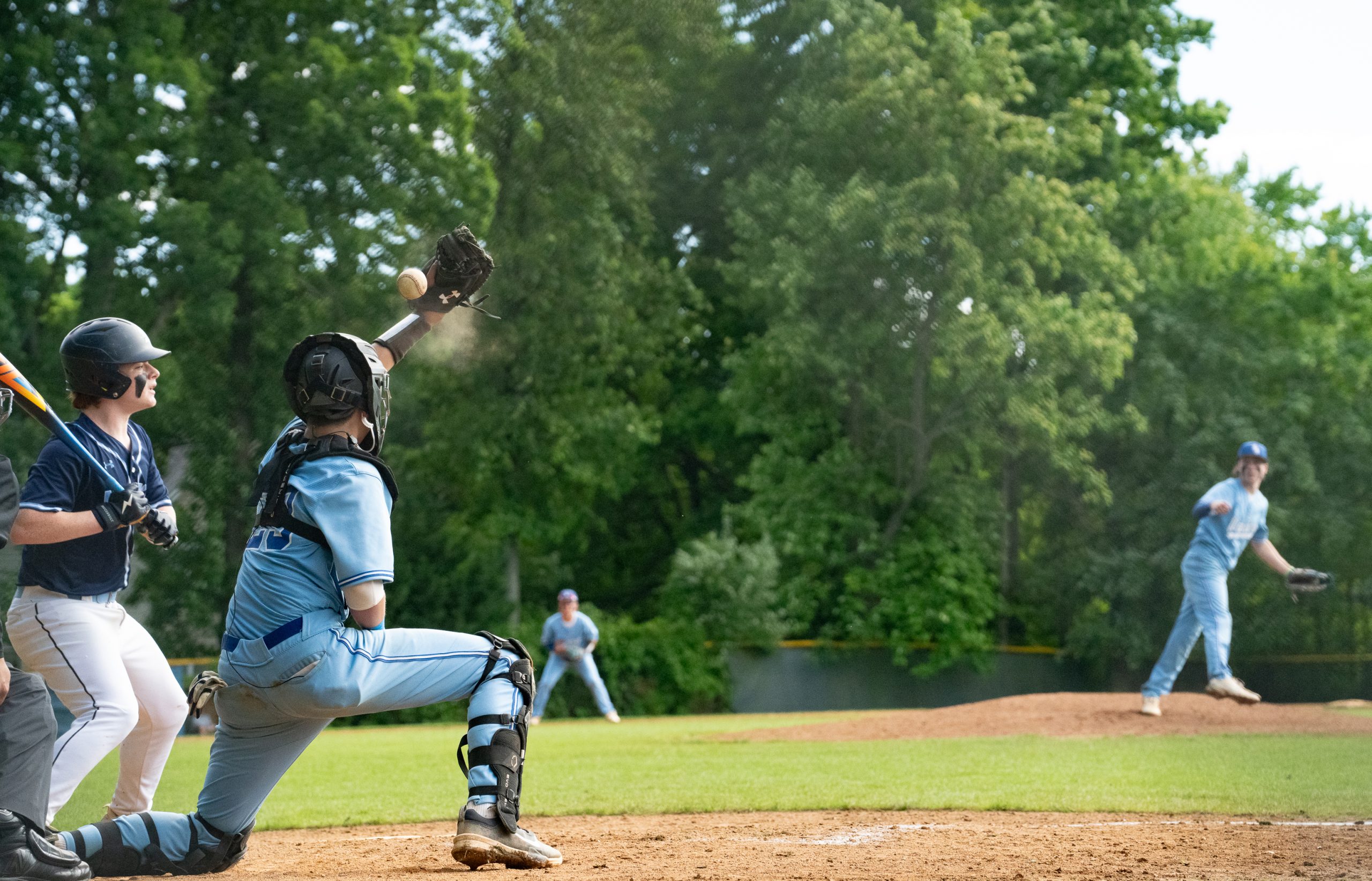 May 16, 2024 Sherwood #23, Jake Berger, has a ball...