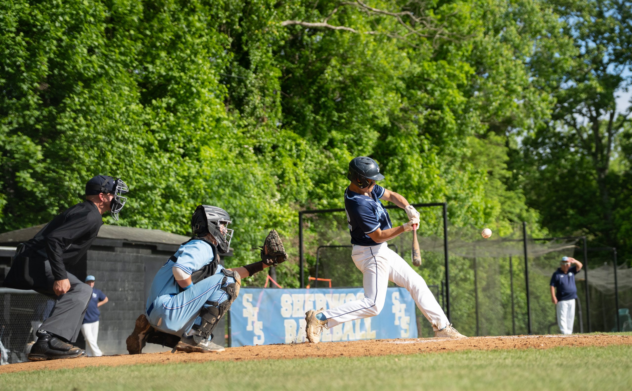 River Hill's CJ Grove swings at a pitch during Thursday's...