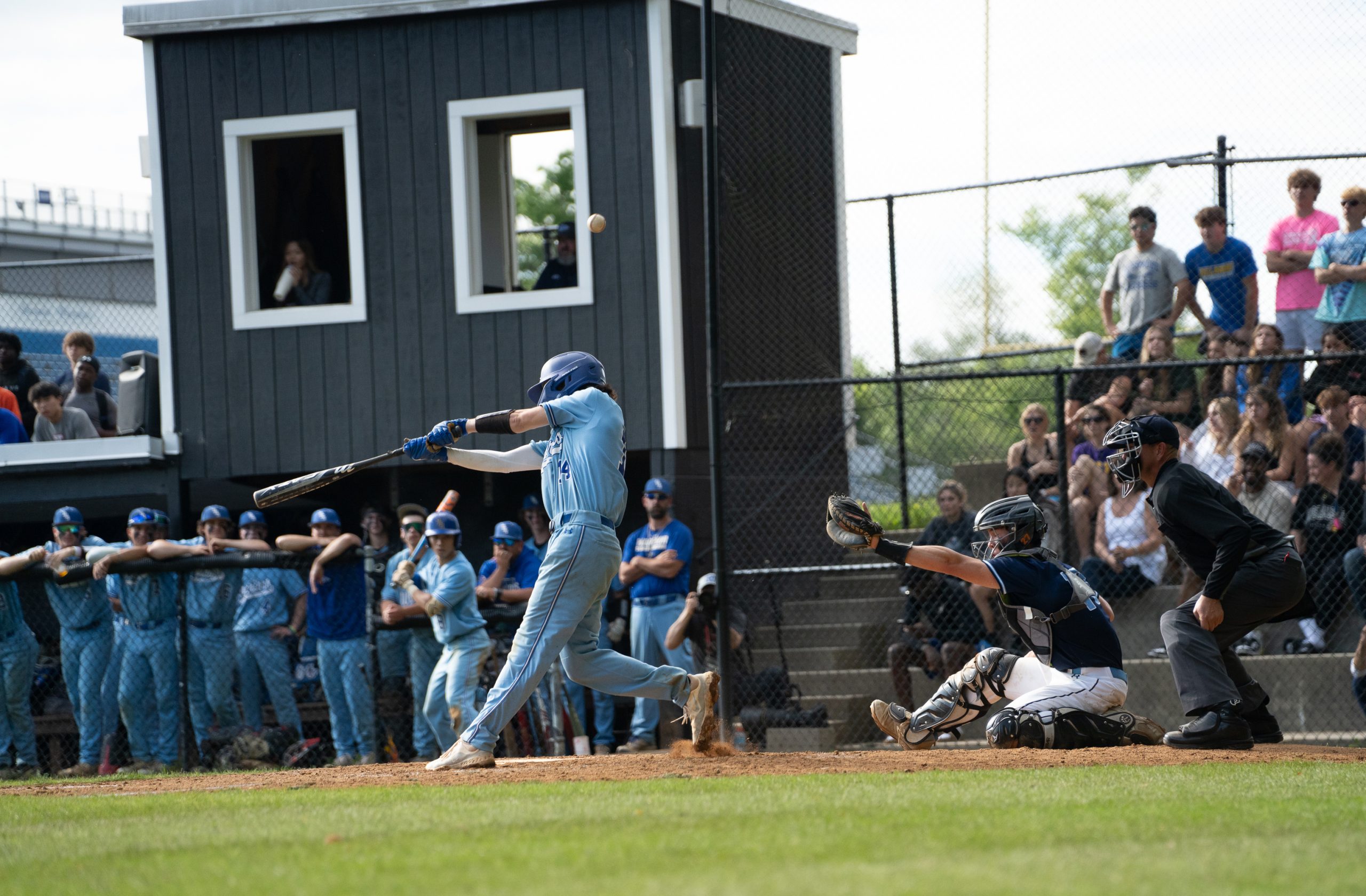 May 16, 2024 Sherwood #14, Jacob Bender, pops a pitch...