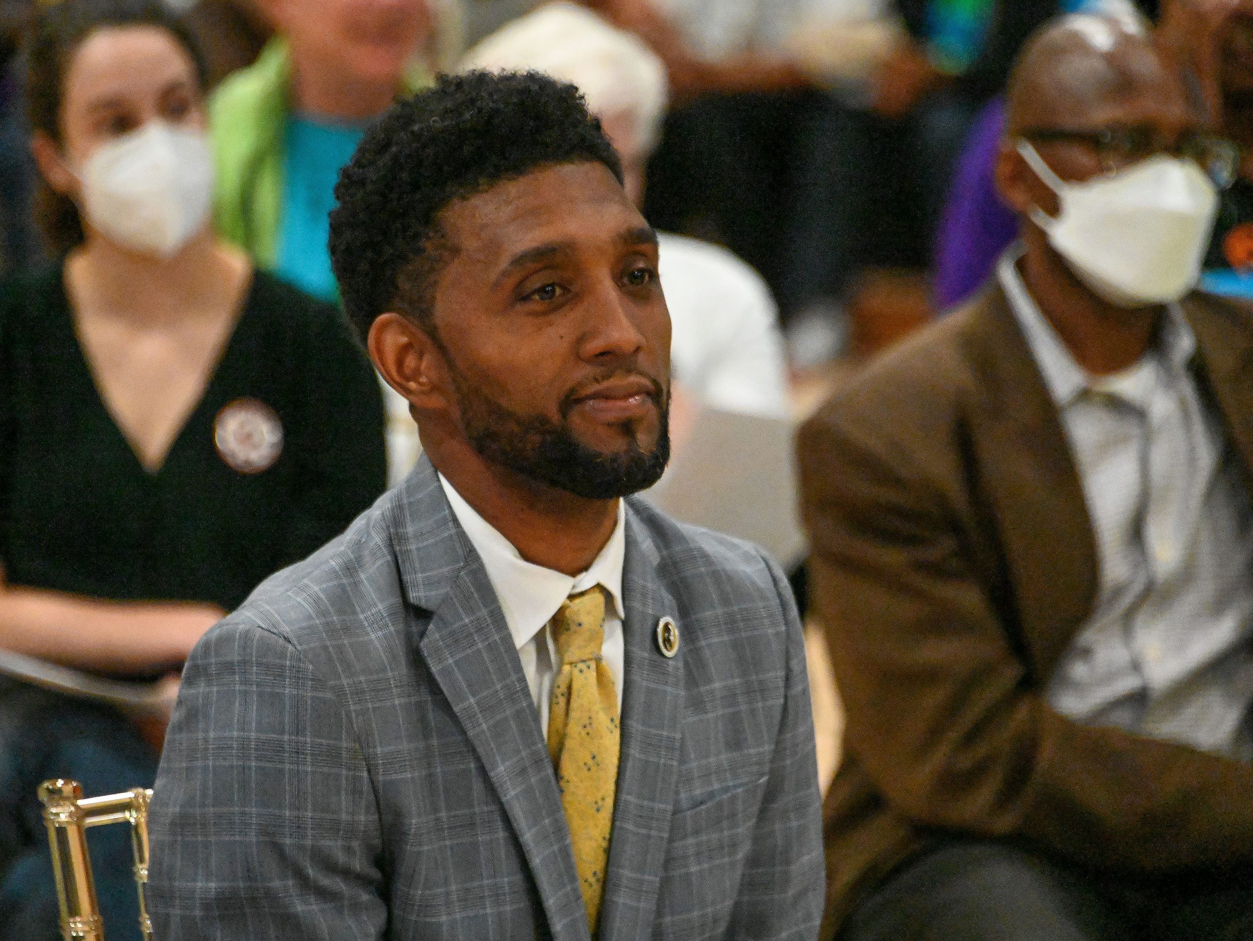 Baltimore mayoral candidate Brandon Scott participated in a mayoral race...