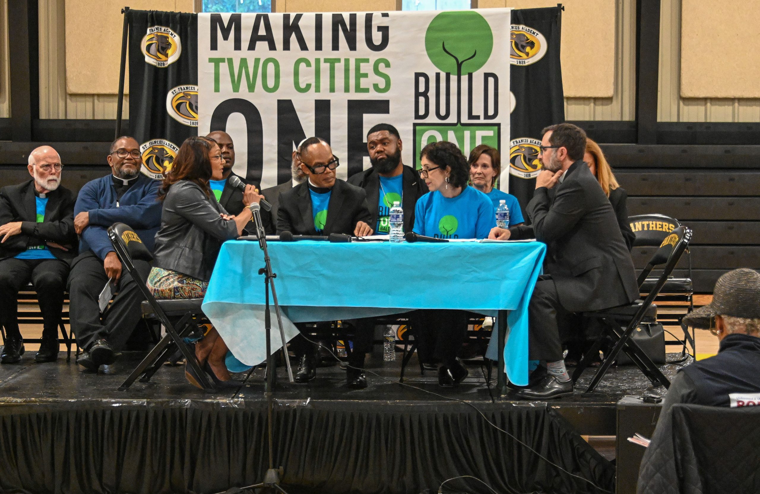 Baltimore mayoral candidate Sheila Dixon, left center, participated in a...