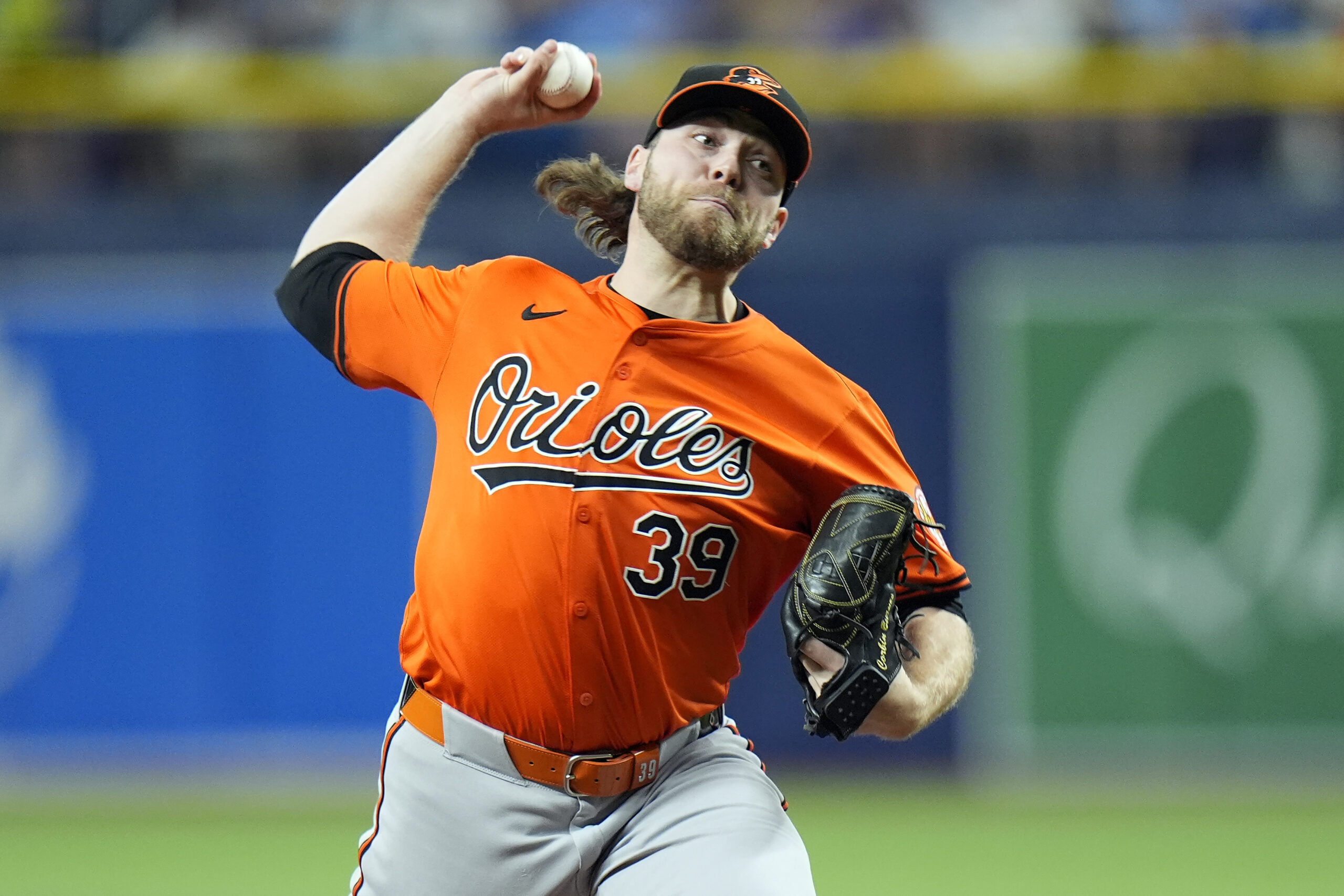 Orioles starting pitcher Corbin Burnes didn't allow a hit through...