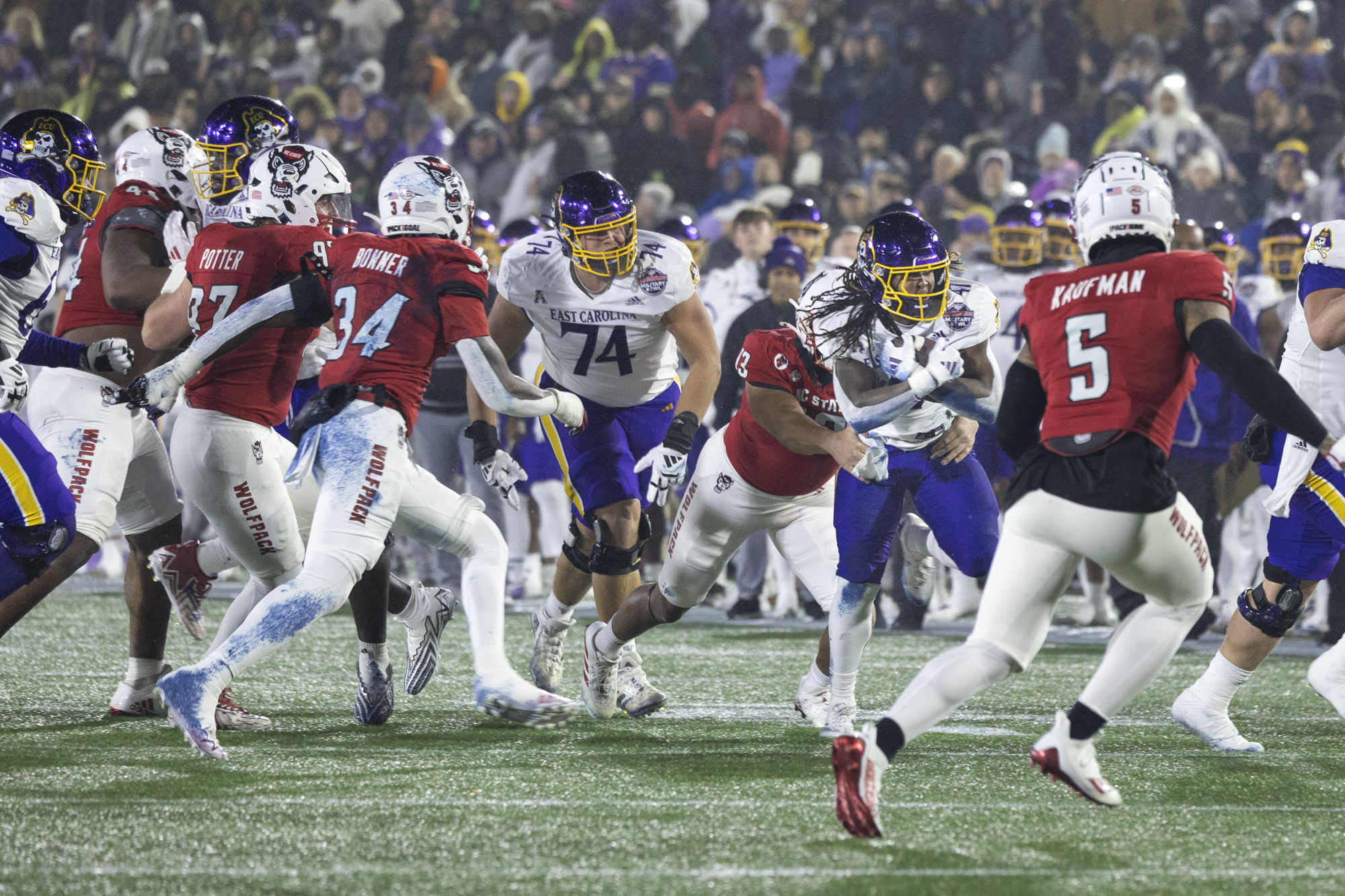 Dec. 28, 2024: East Carolina University RB Rahjai Harris carries...
