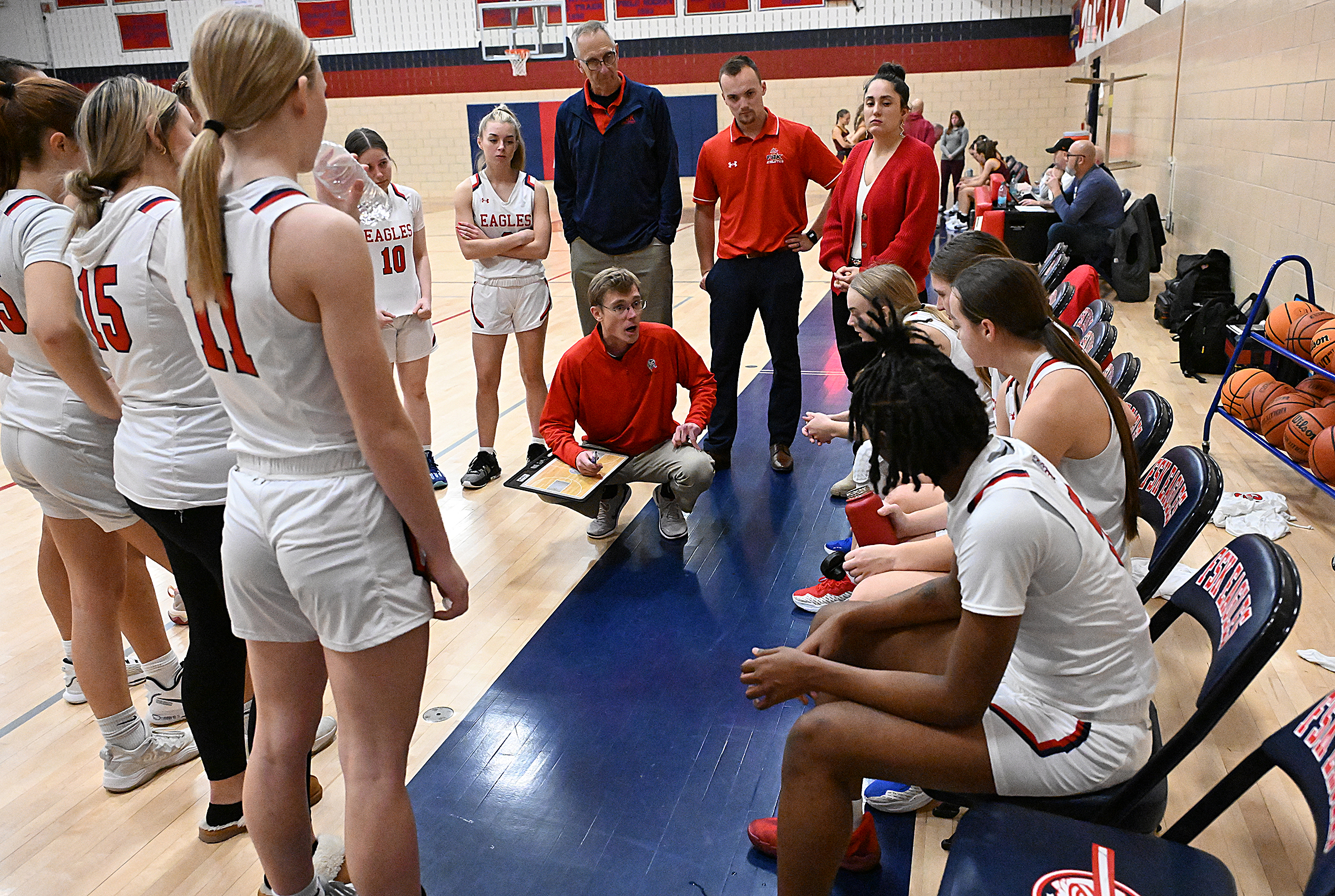 FSK girls varsity basketball head coach, Mitchell Walther. Hereford vs...