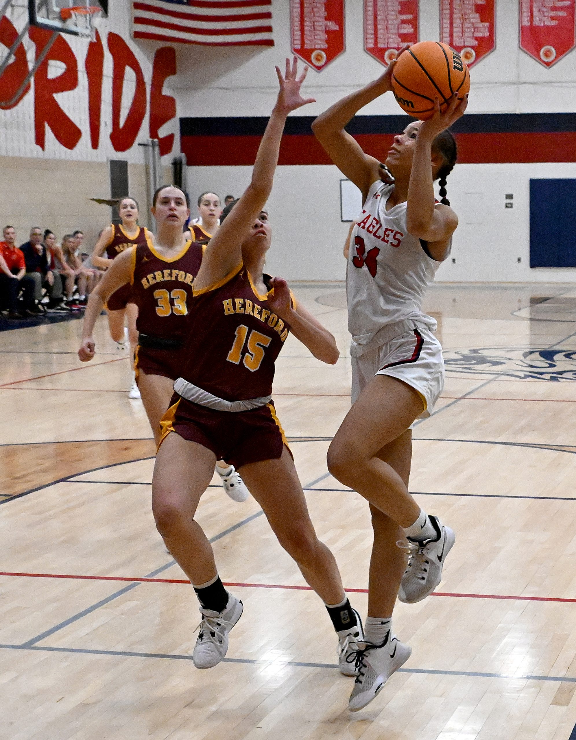 Francis Scott Key's Kensi Bancroft drives to the basket for...