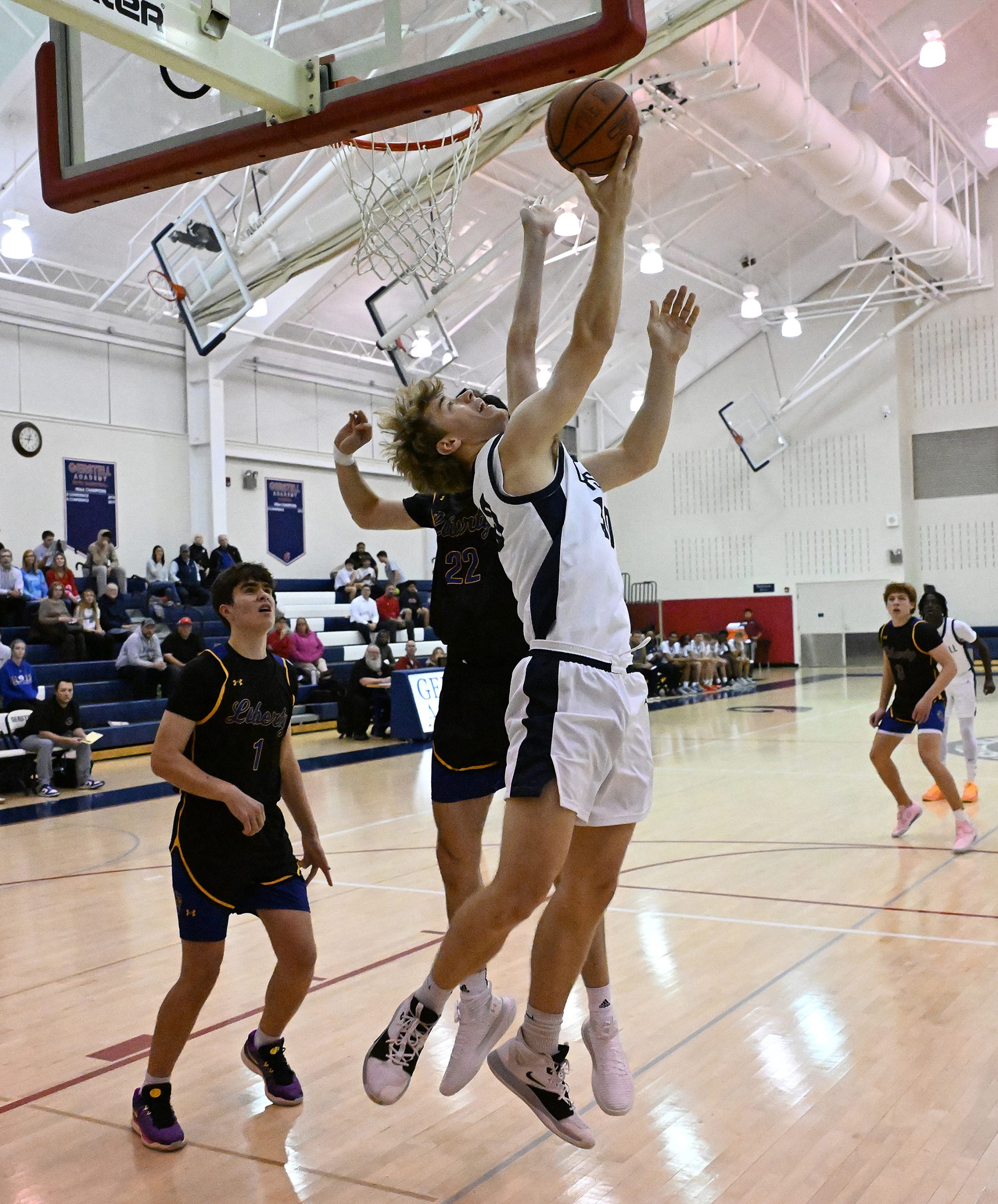 Gerstell #50, Collin Toms baseline layup in the 1st half....