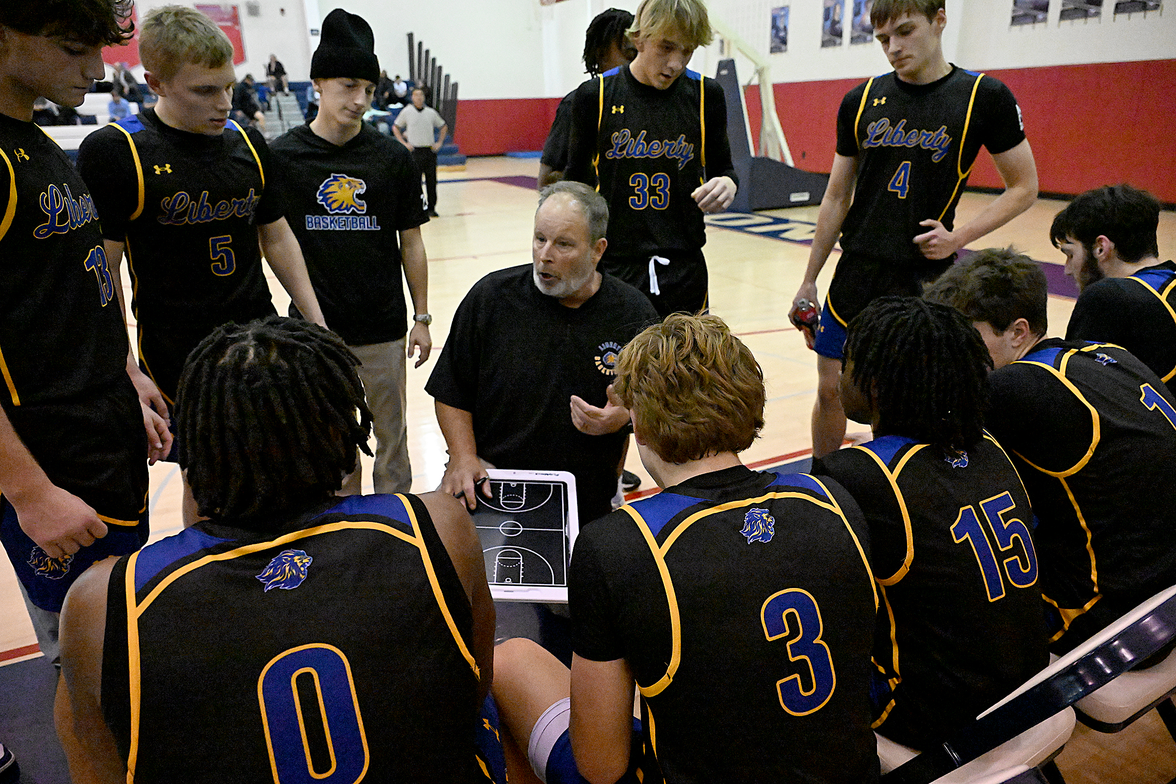 Liberty Boys Varsity Basketball Head Coach, Georgie Sinnott. Liberty vs...