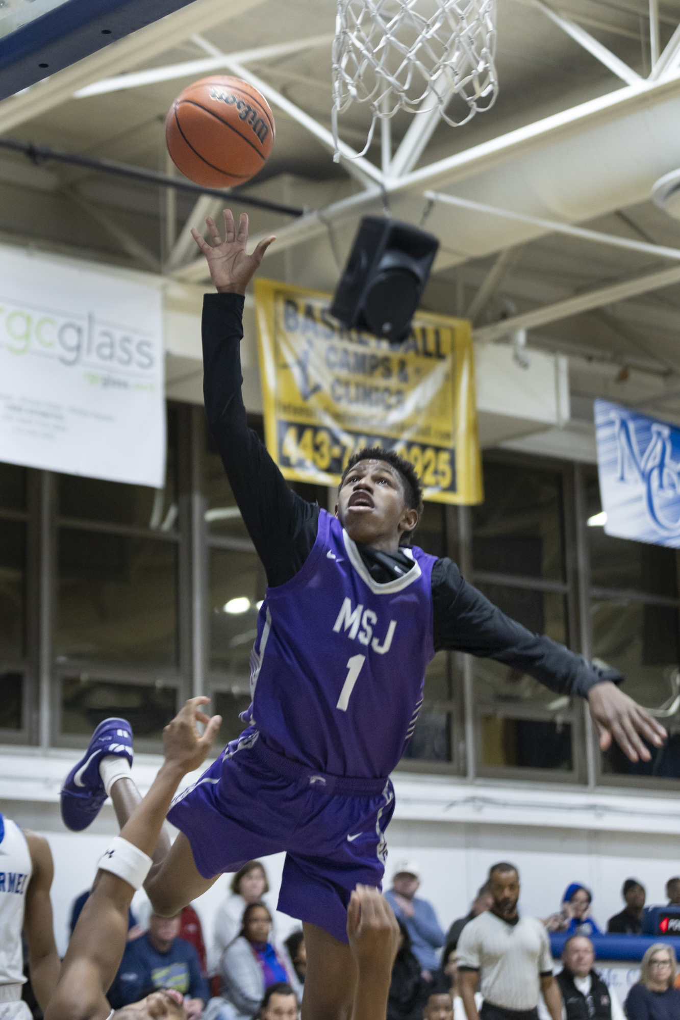 BJ Ransom throws up a lay up during the game...