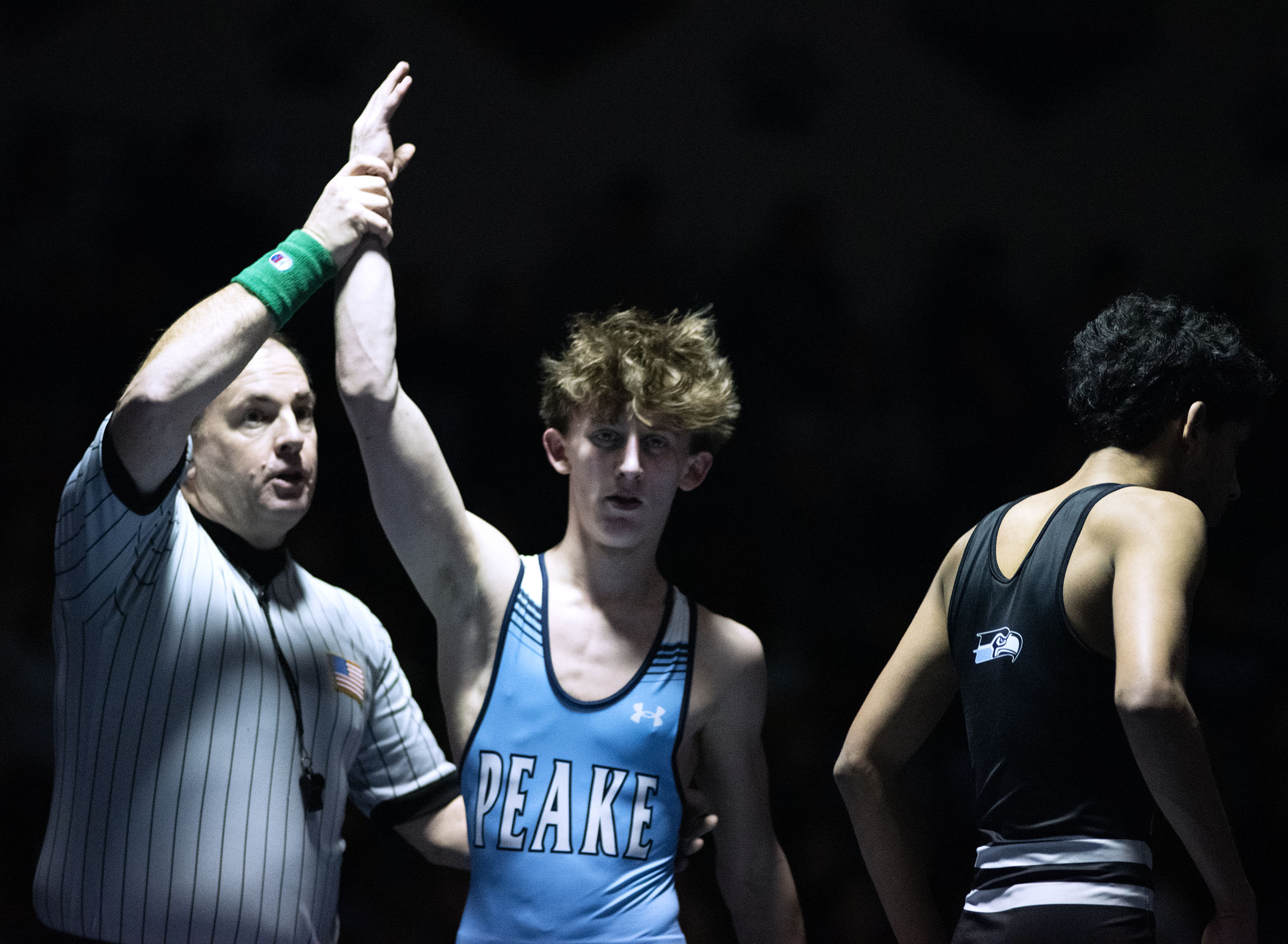 Jan. 24, 2025- Chesapeake’s Quin Greenstreet is declared winner over...