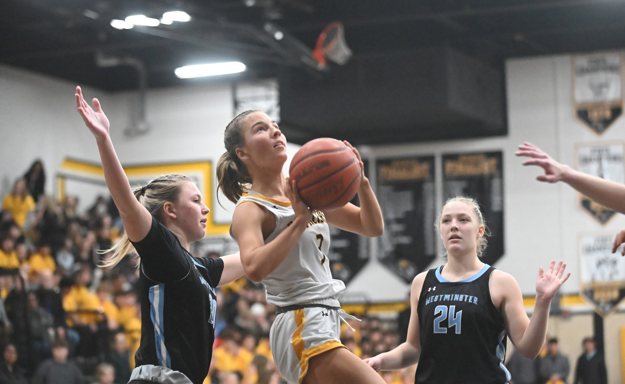 South Carroll's Kendall Curtin looks to put up a shot...