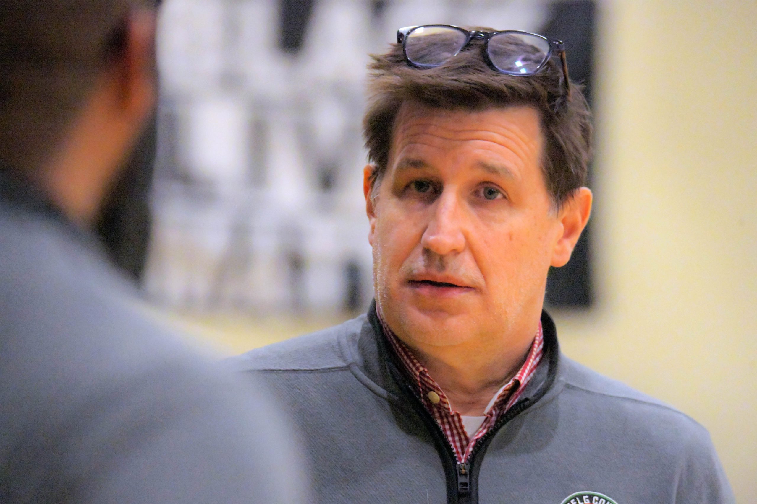 Glenelg Country Dragons head basketball coach Garrett O’Donnell during MIAA-A...