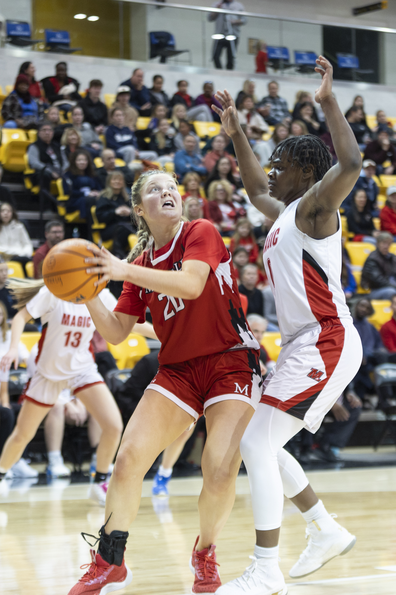 Nola McCormick looks for an opening during The Classic between...