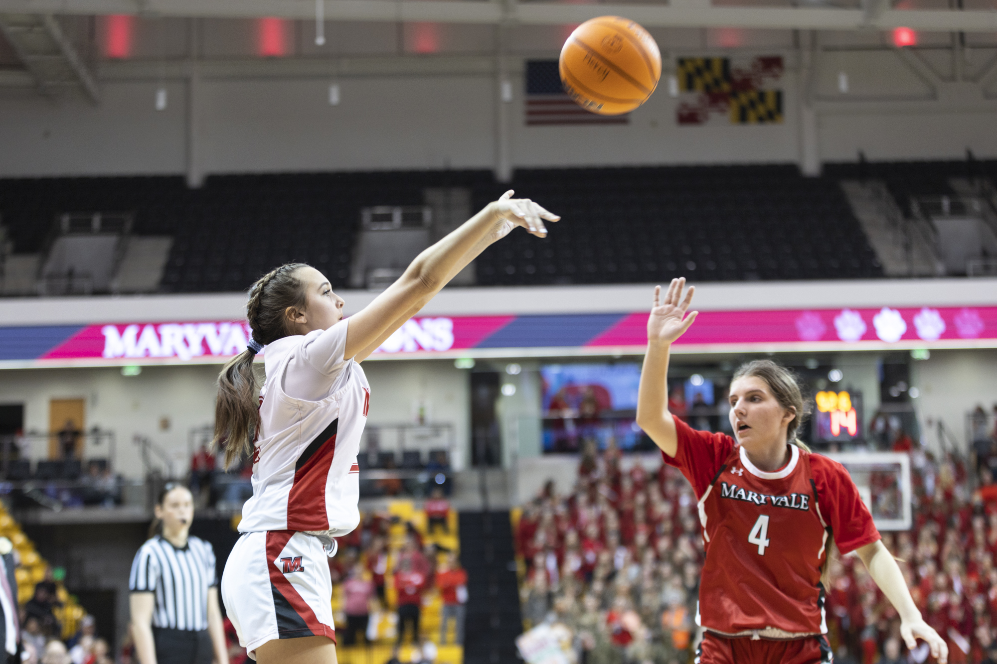 Mercy’s Molly Davis takes a shot during The Classic between...