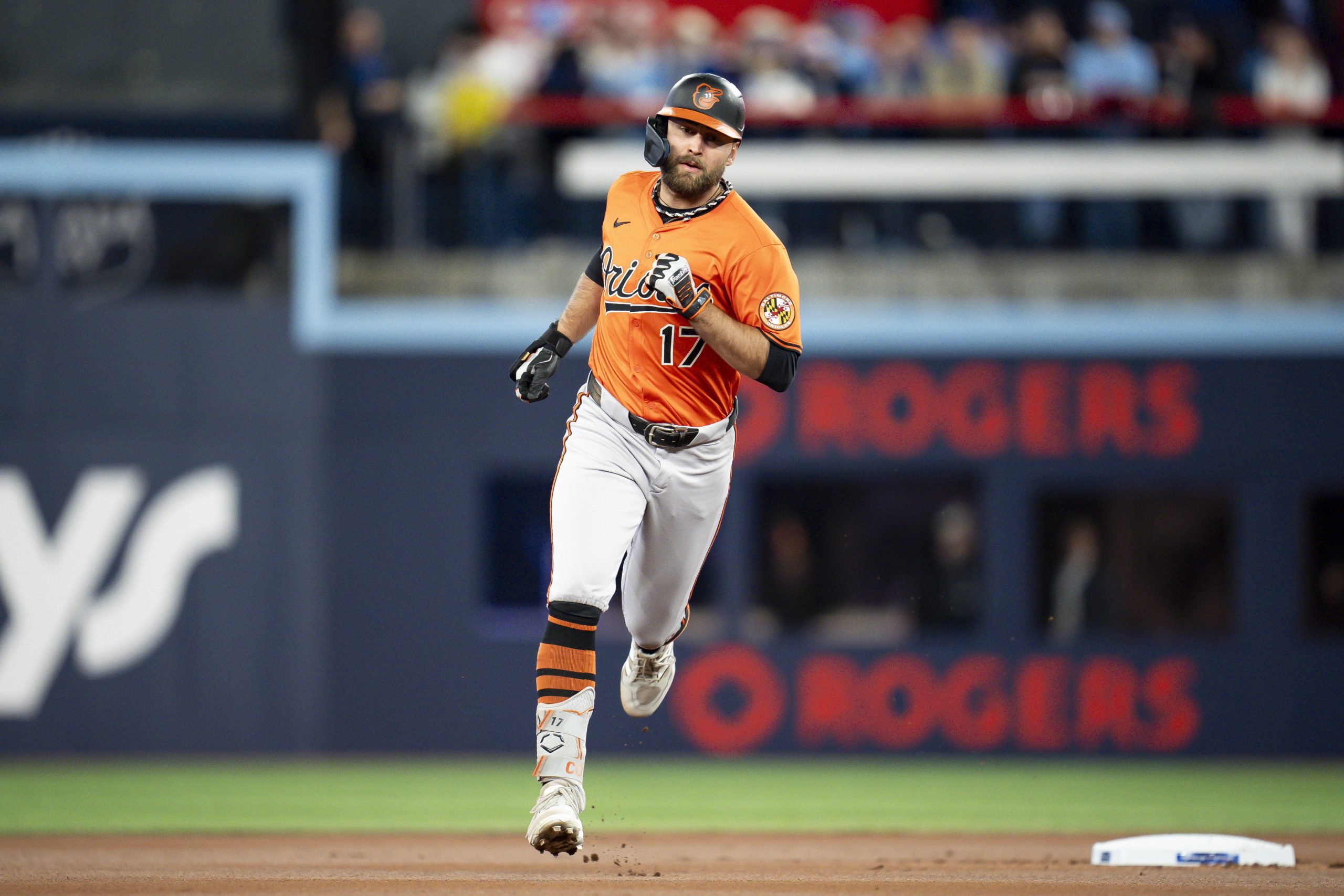 Baltimore Orioles outfielder Colton Cowser (17) rounds the bases after...