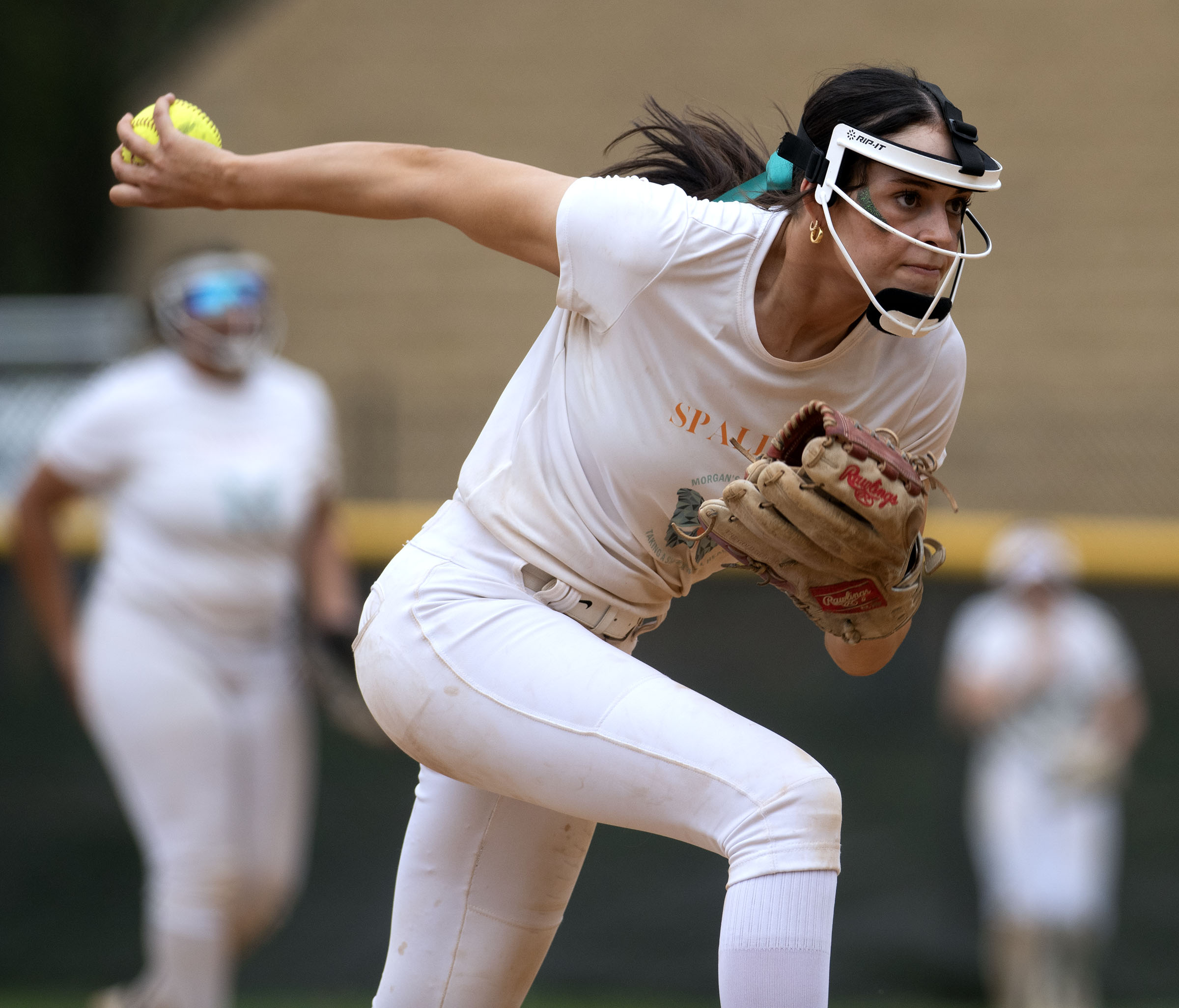 April 19, 2025- Spalding’s Cessi Prince pitches against Arundel at...