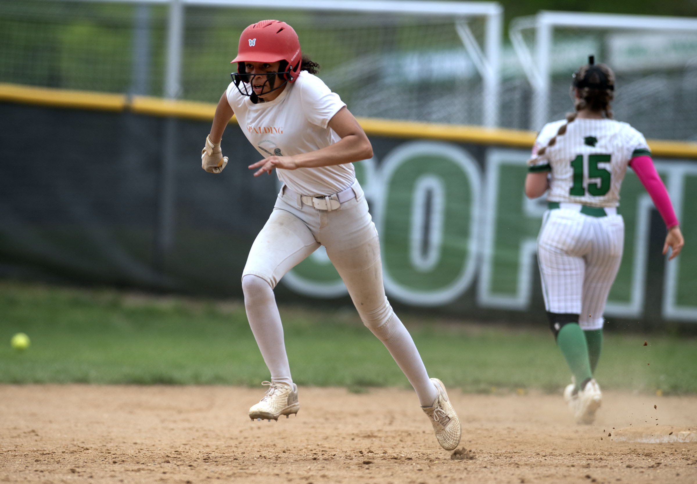 April 19, 2025- Spalding’s Olivia Rowley breaks for third as...