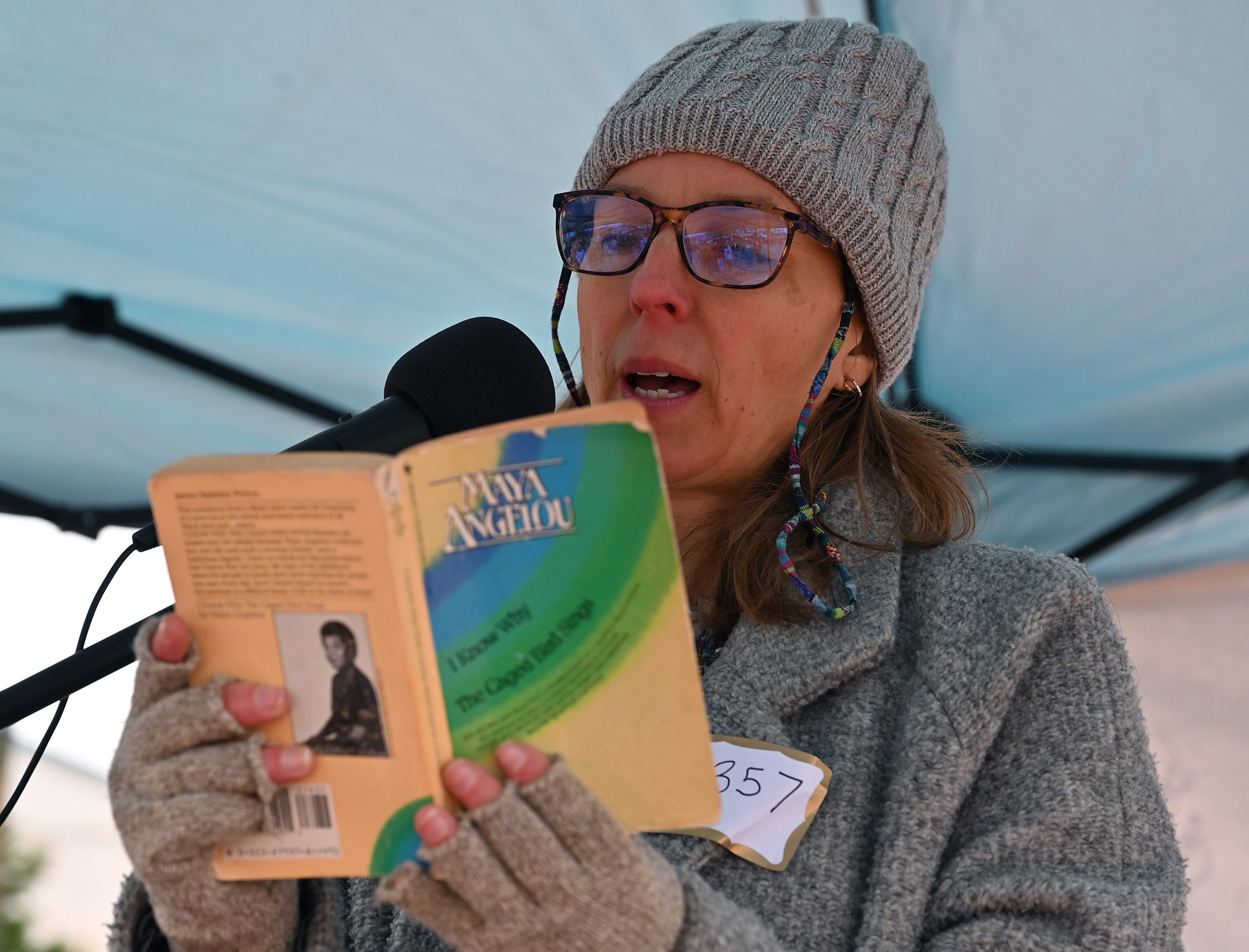 Tracey Ernst reads a chapter from her faded and dogeared...