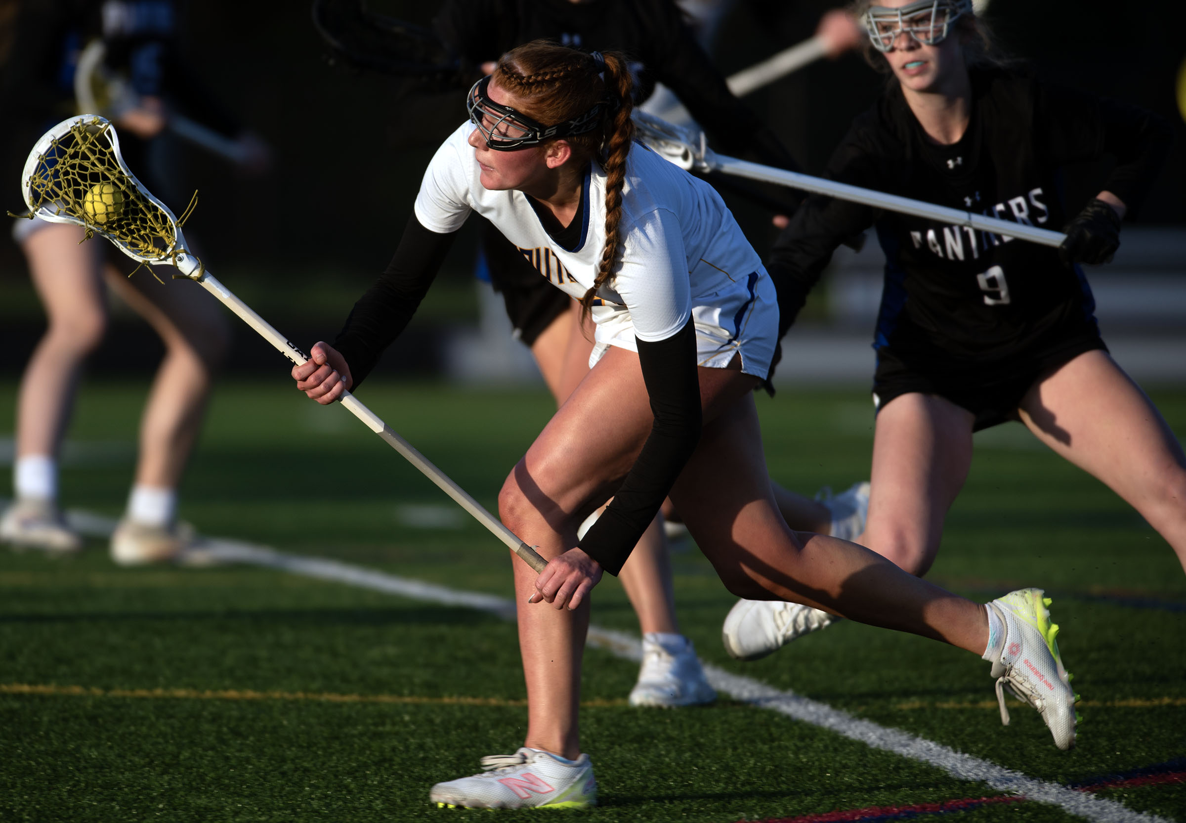 April 9, 2025- Southern’s Mollie Schiavone carries the ball against...