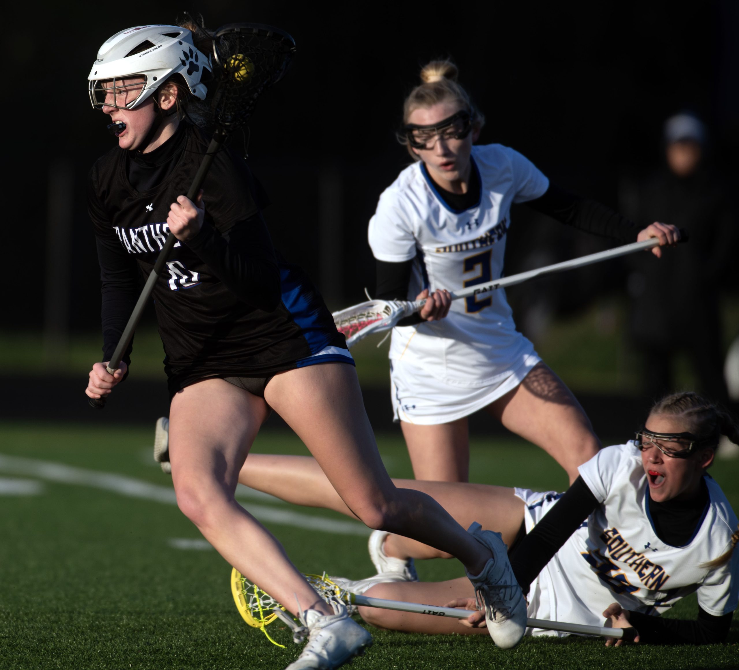 April 9, 2025- Annapolis’ Catherine King carries the ball against...