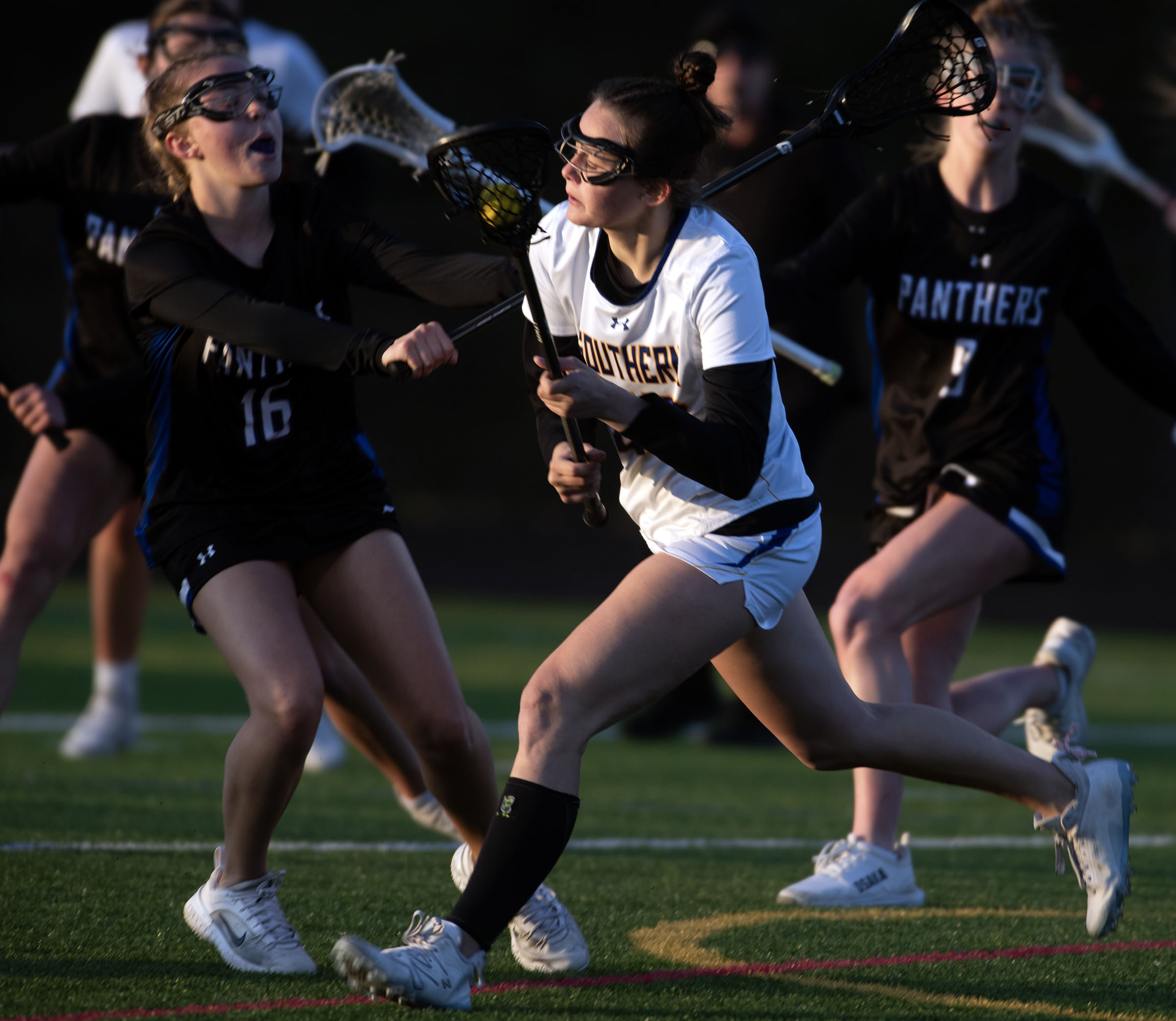 April 9, 2025- Southern’s Cecelia Rock moves past Annapolis’ Eden...