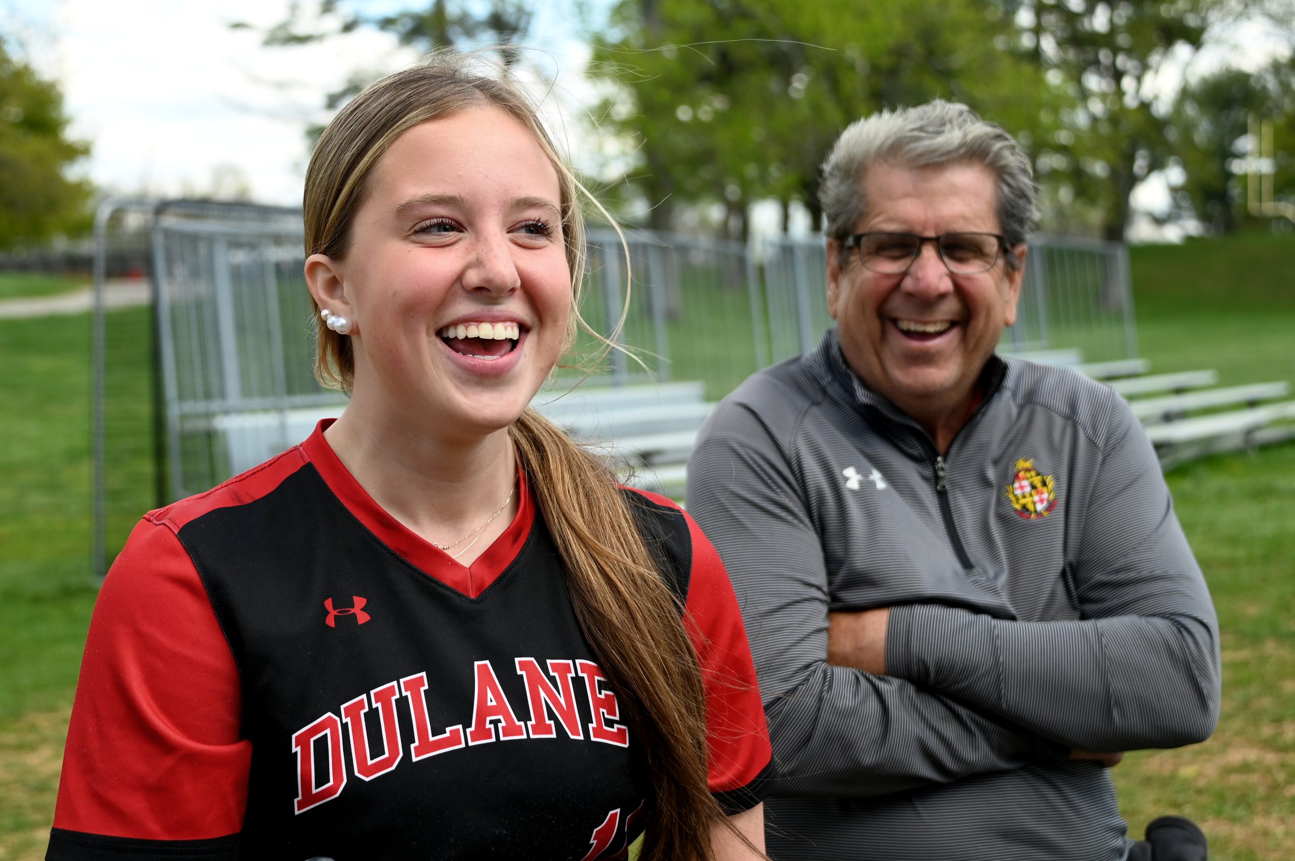 Brynn Townsend plays first base for Dulaney High School softball....
