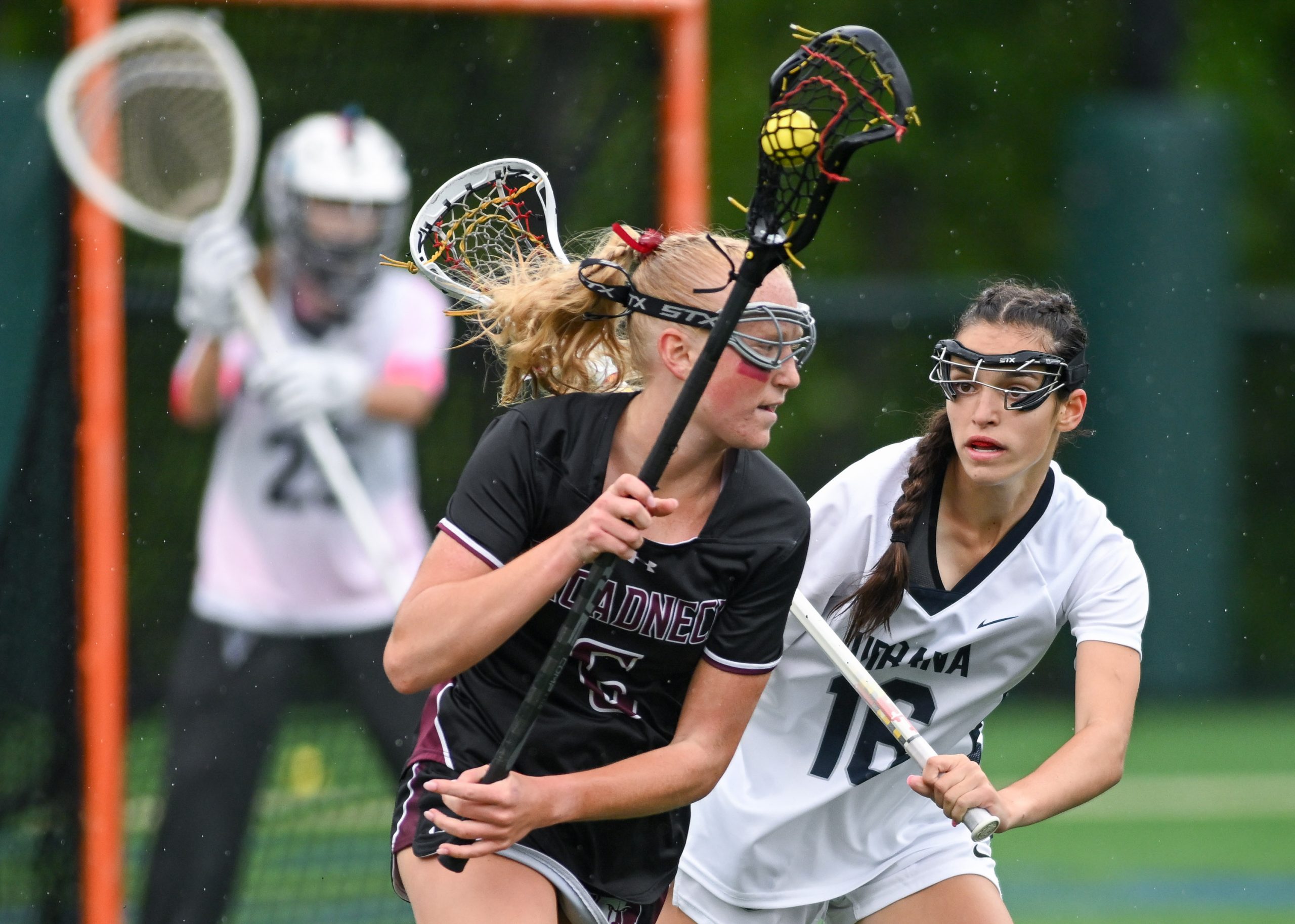 Broadneck’s Raleigh Kerst, left, works against Urbana’s Reese Paul in...