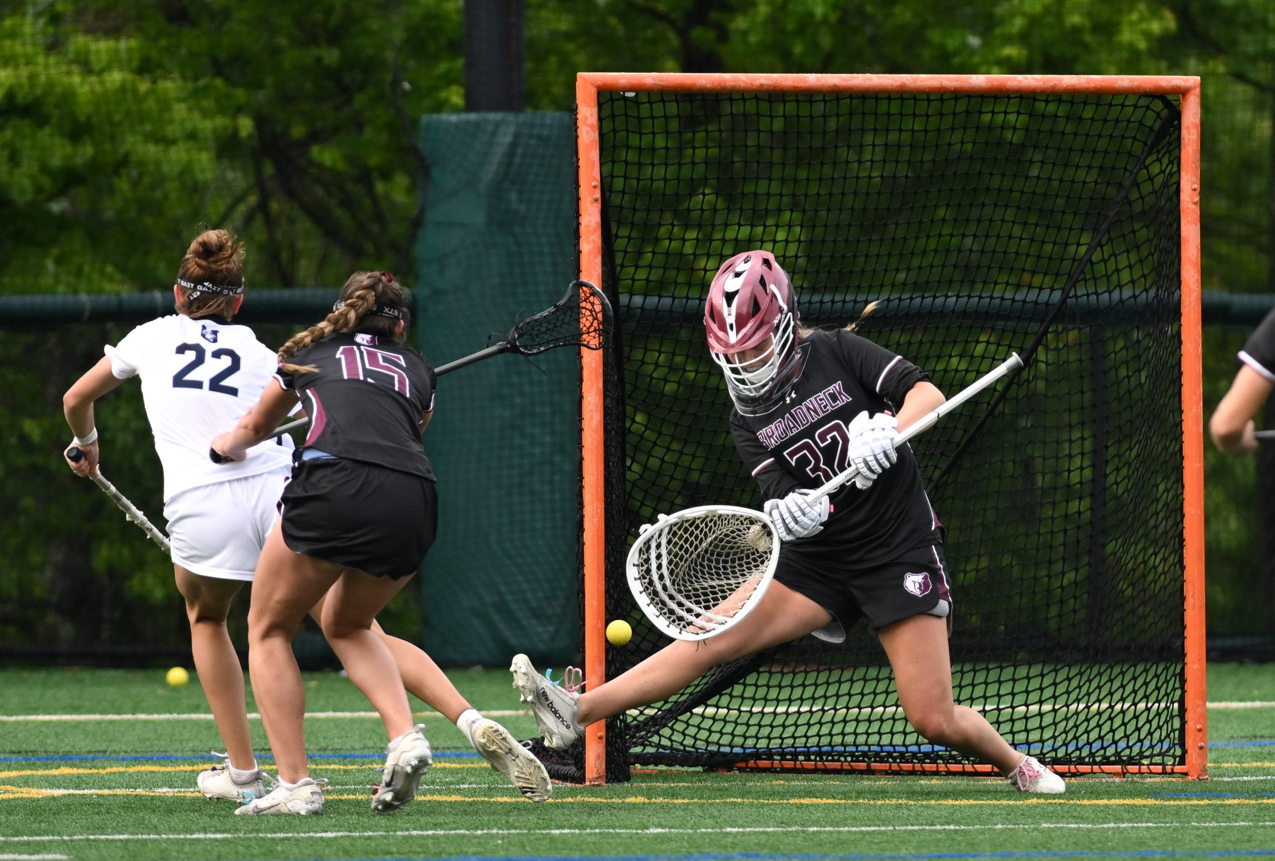 Broadneck goalkeeper Molly Robinson makes a save against Urbana’s Josey...