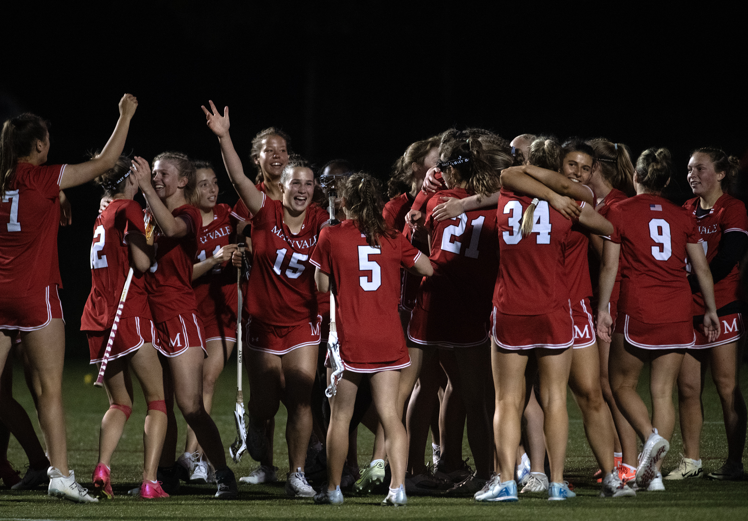 Maryvale Prep celebrates after beating Spalding in the IAAM A...